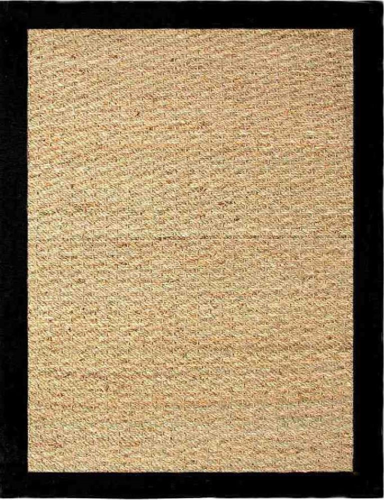 Chesapeake Seagrass Area Rug with Black border (5'x7')