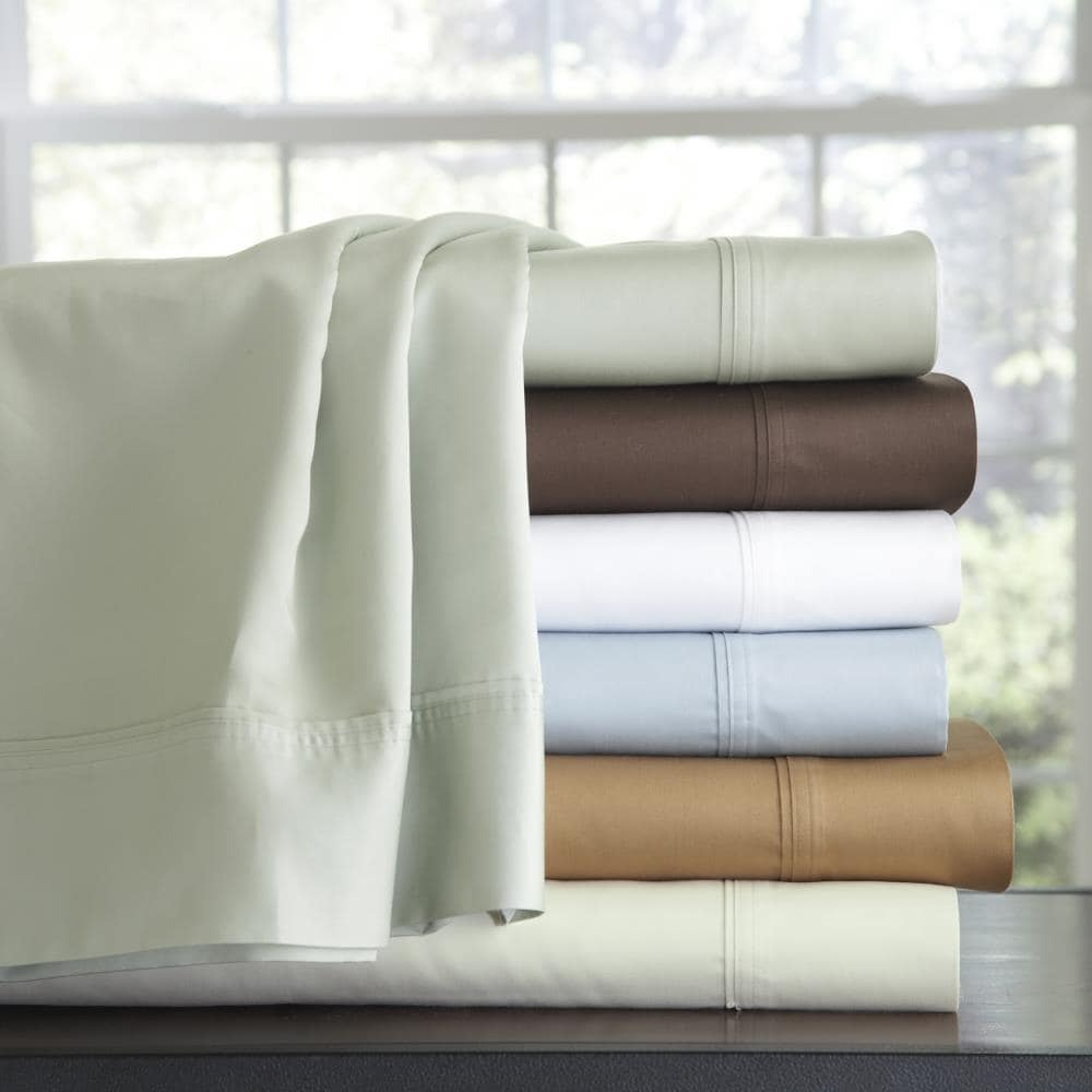 Pointehaven 500 Thread Count Cotton Extra Deep Pocket Bed Sheet Set Ivory California King
