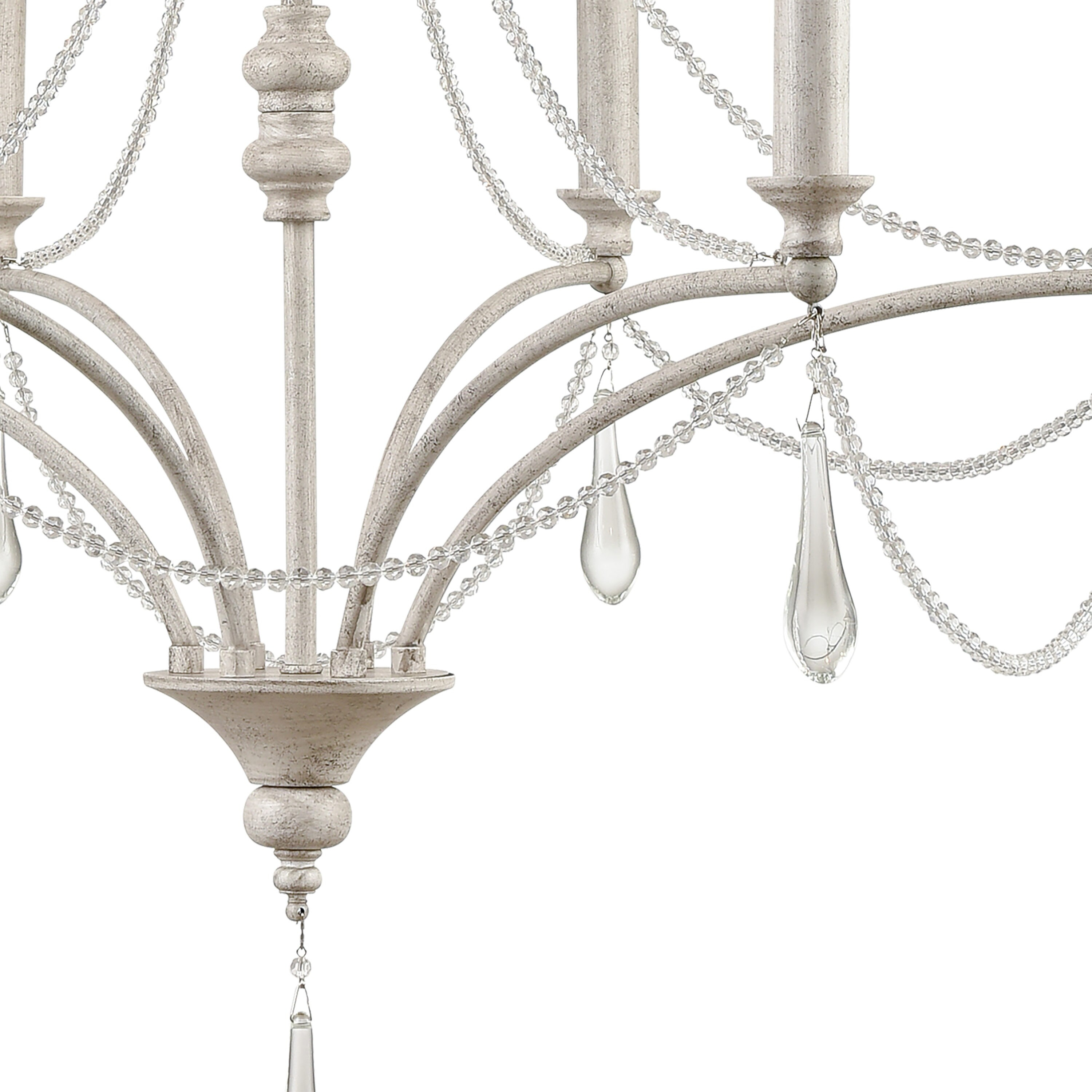 Elk Home 27-Inch Wide French Parlor Chandelier, Vintage White