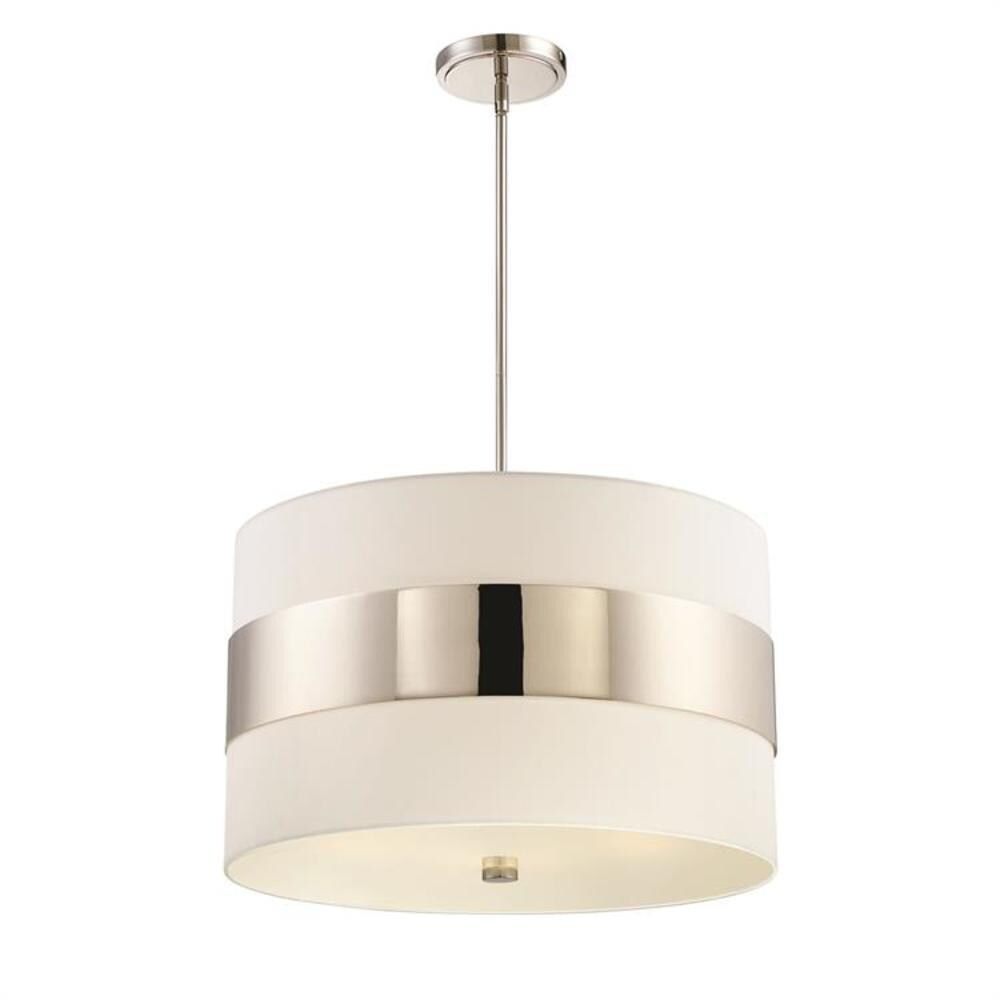 Five Light Chandelier In Classic Style 23 Inches Wide By 21 Inches High-Polished Nickel Finish Crystorama Lighting 297-Pn