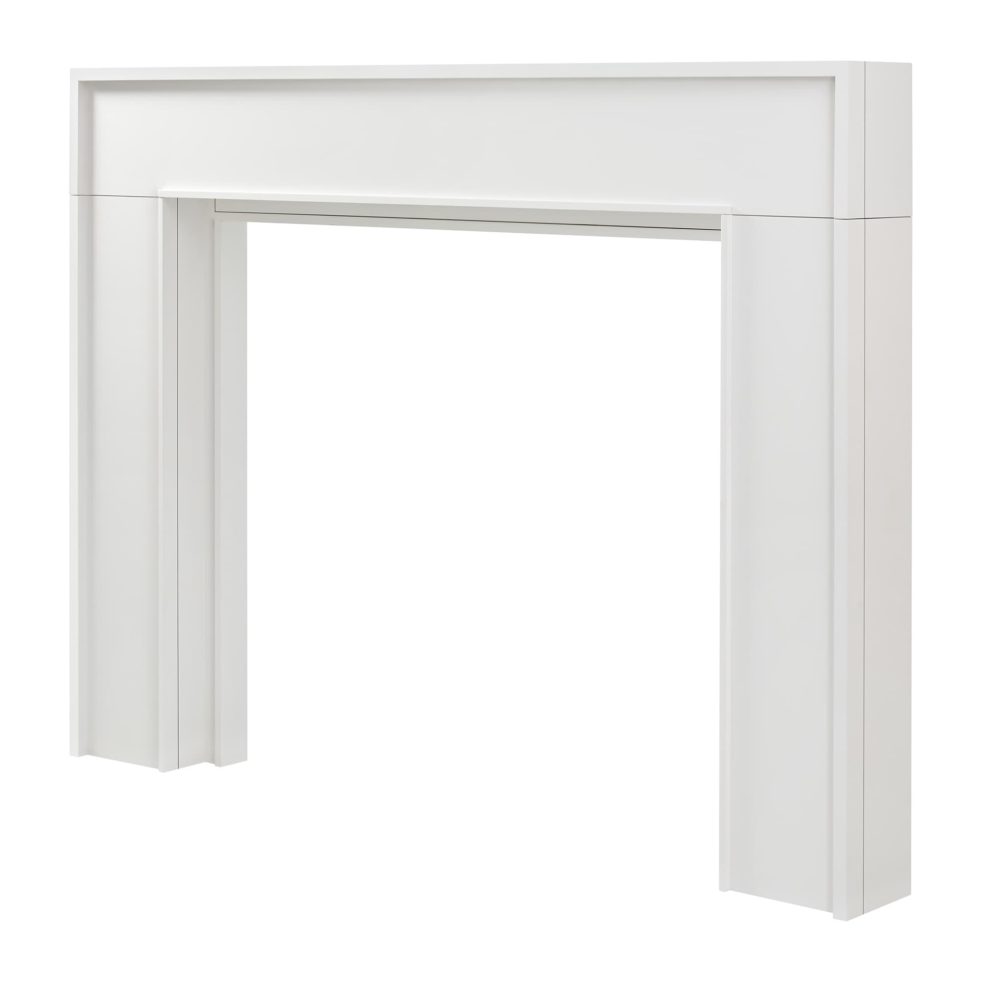 Modern White Painted Poplar Wood Fireplace Mantel