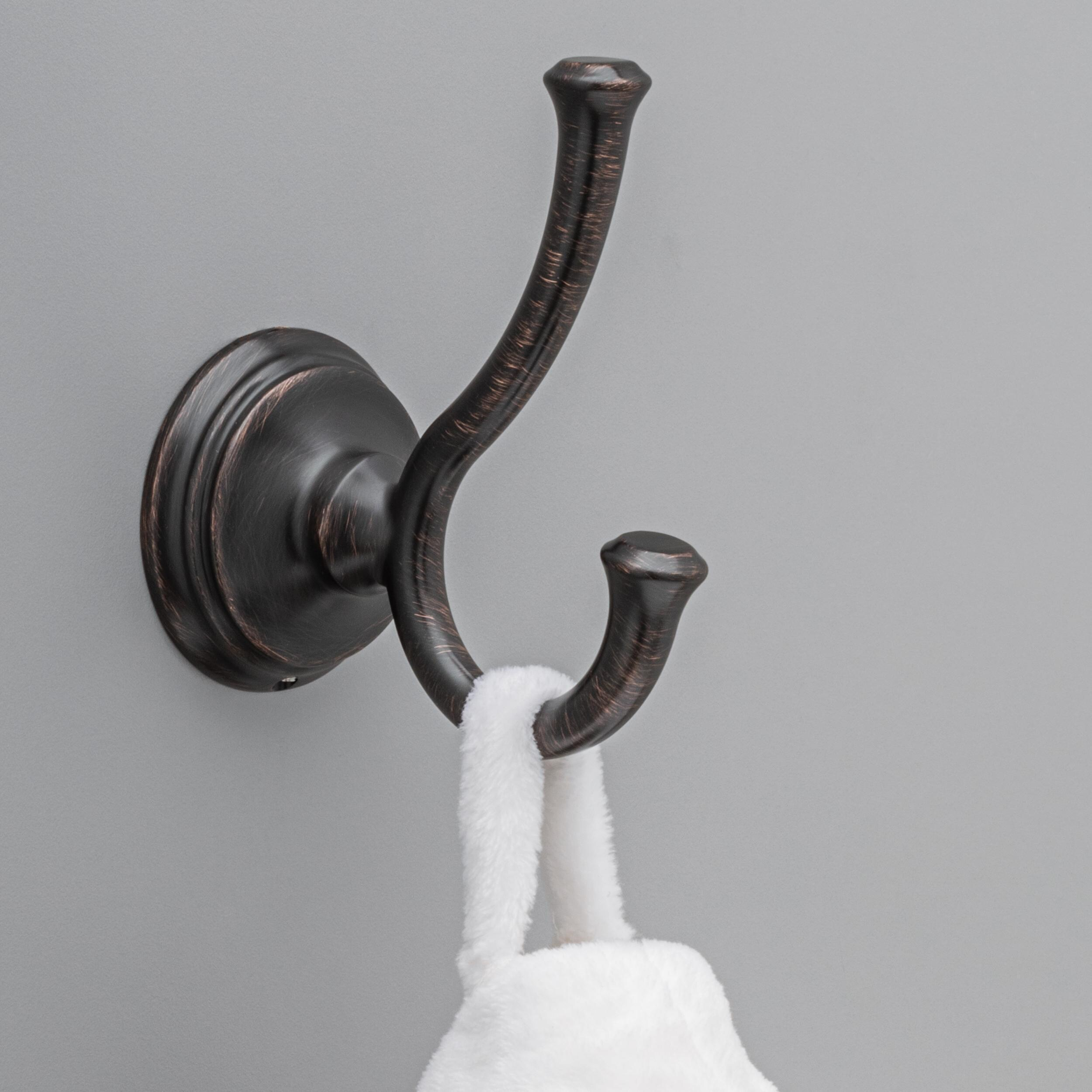 Delta Cassidy Venetian bronze Double -Hook Wall mount Towel Hook