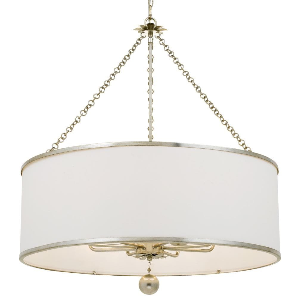 Eight Light Chandelier In Classic Style 29 Inches Wide By 33.5 Inches High-Antique Silver Finish    -Traditional Installation Crystorama Lighting
