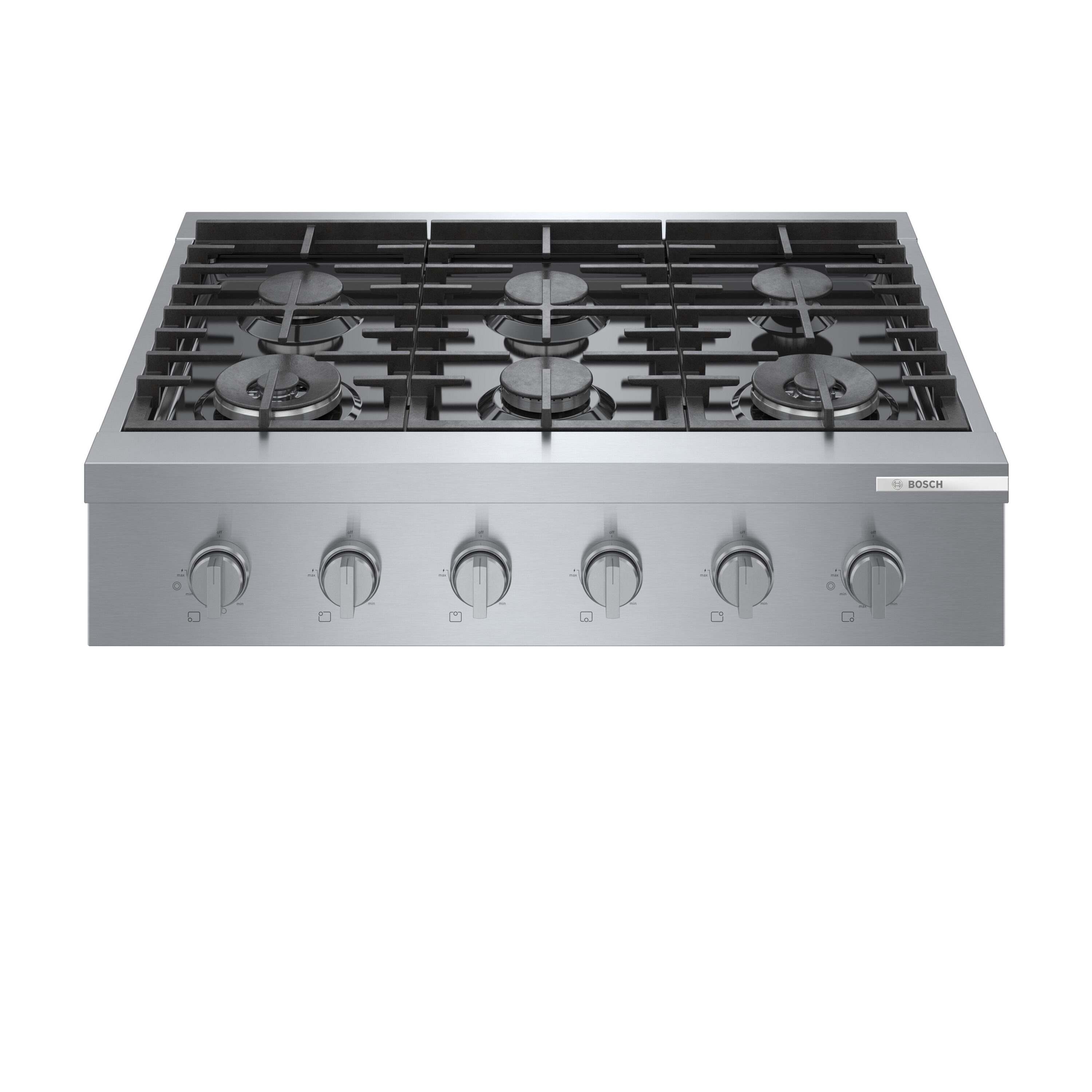 Bosch Rgm86uc 36" Wide 6 Burner Gas Rangetop - Stainless Steel