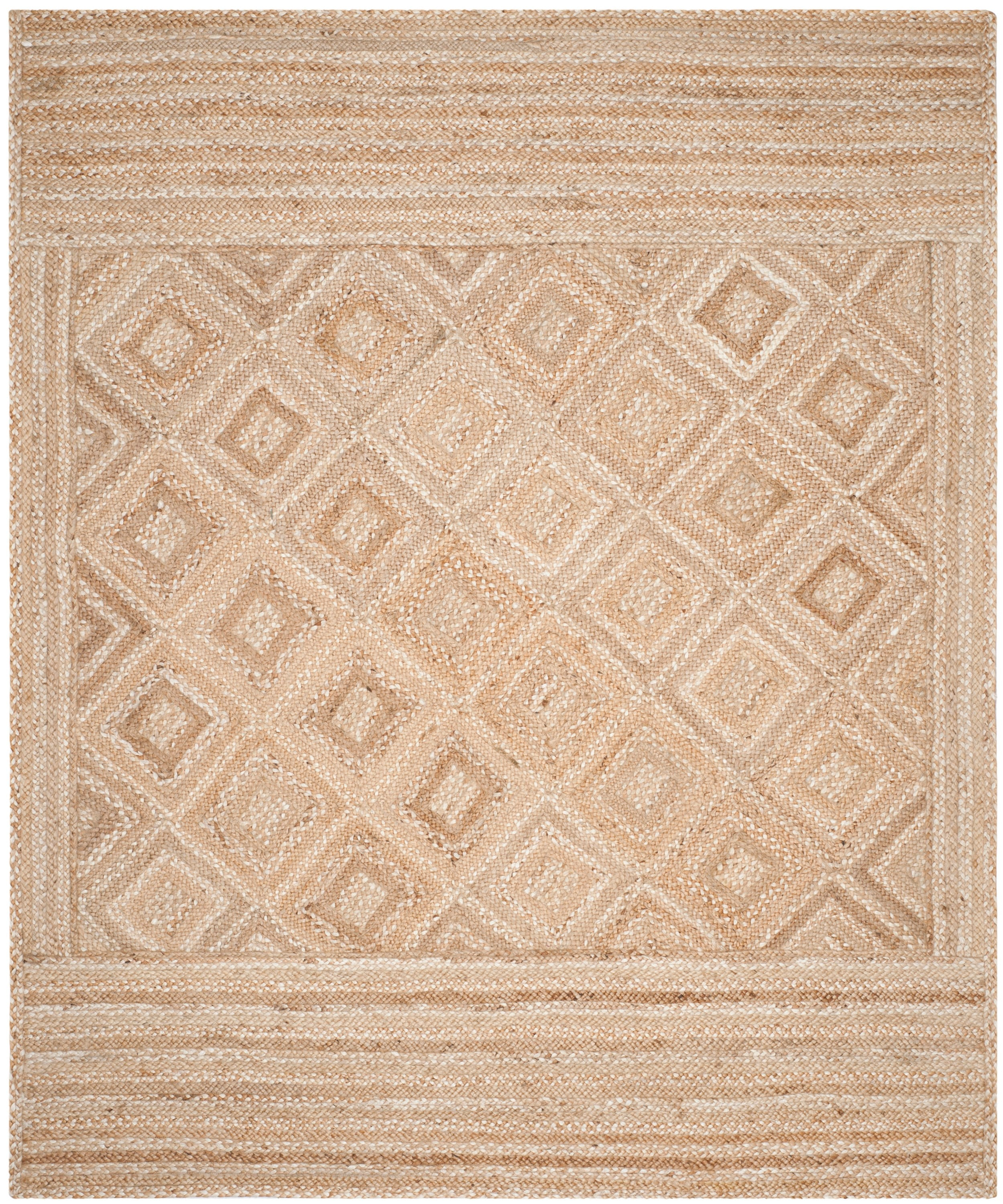 SAFAVIEH Natural Fiber Hilda Braided Jute Area Rug, Natural, 9' x 12'