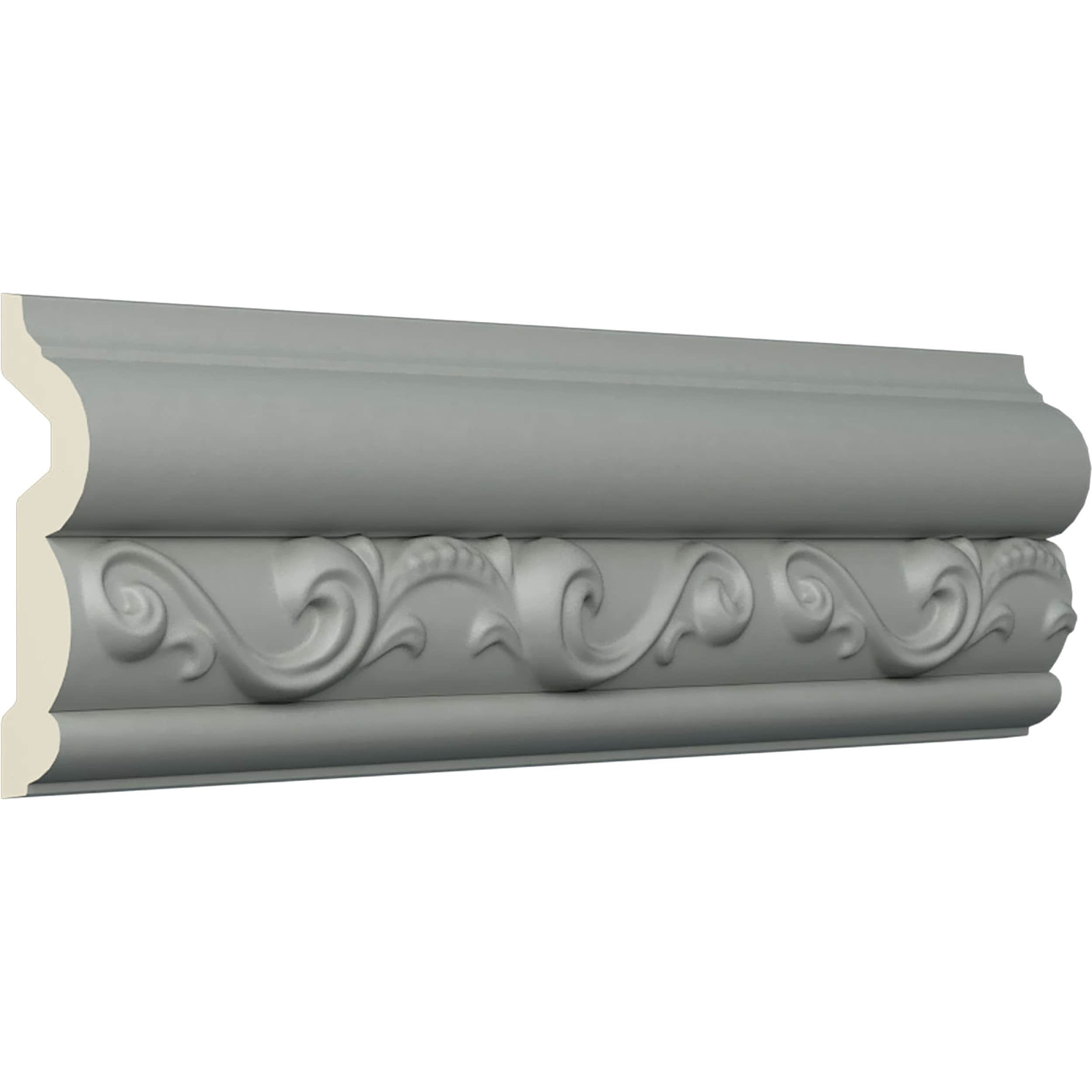 Ekena Millwork 3 1/8"H x 7/8"P x 94 1/2"L, (5 7/8" Repeat), Caputo Chair Rail (12-Pack)