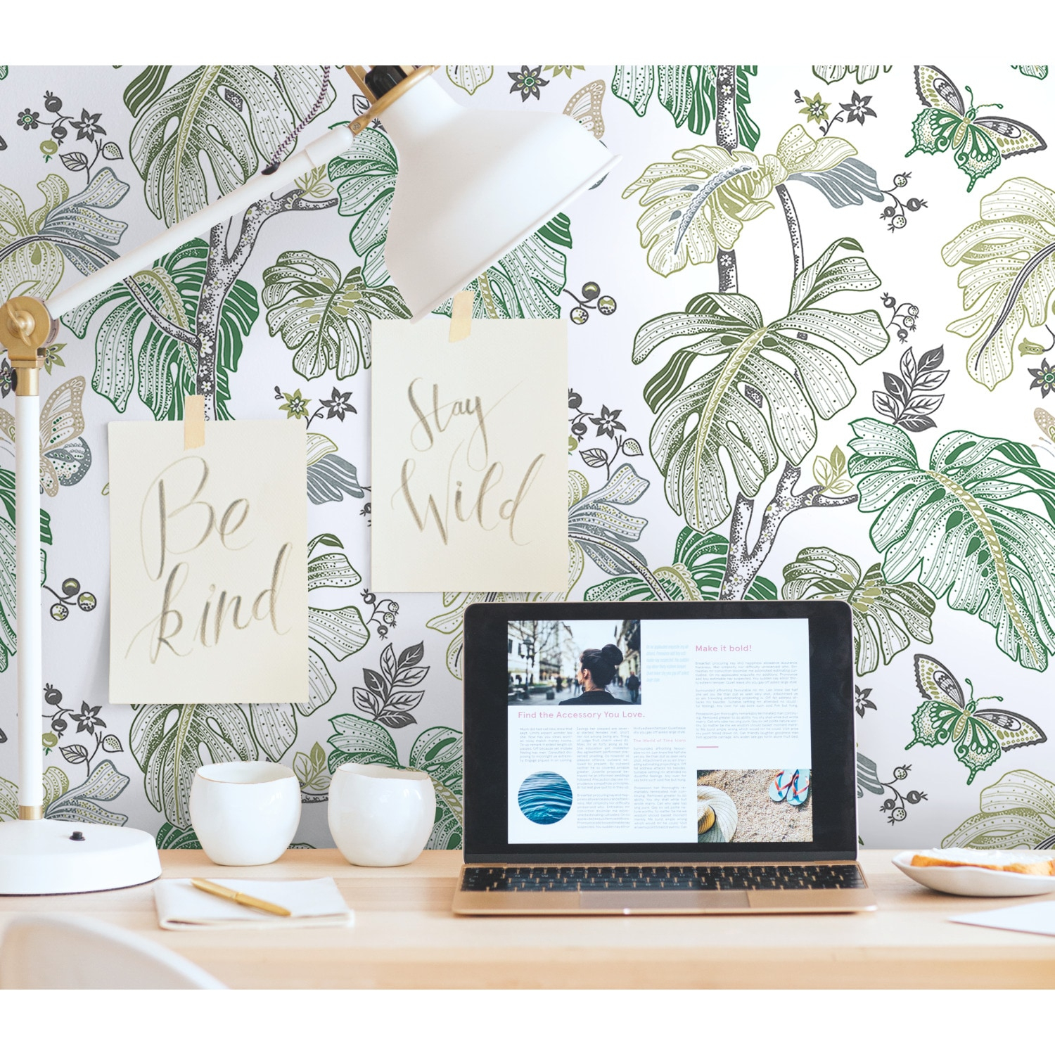 Boho Palm Peel and Stick Wallpaper