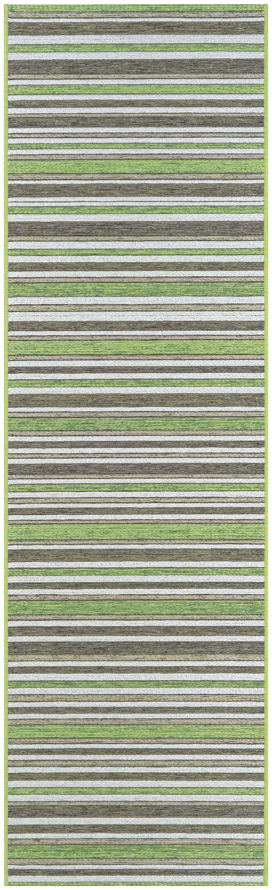 Couristan Cape Brockton Indoor / Outdoor Area Rug, Hunter Green-Brown, 2'3" x 7'10" Runner