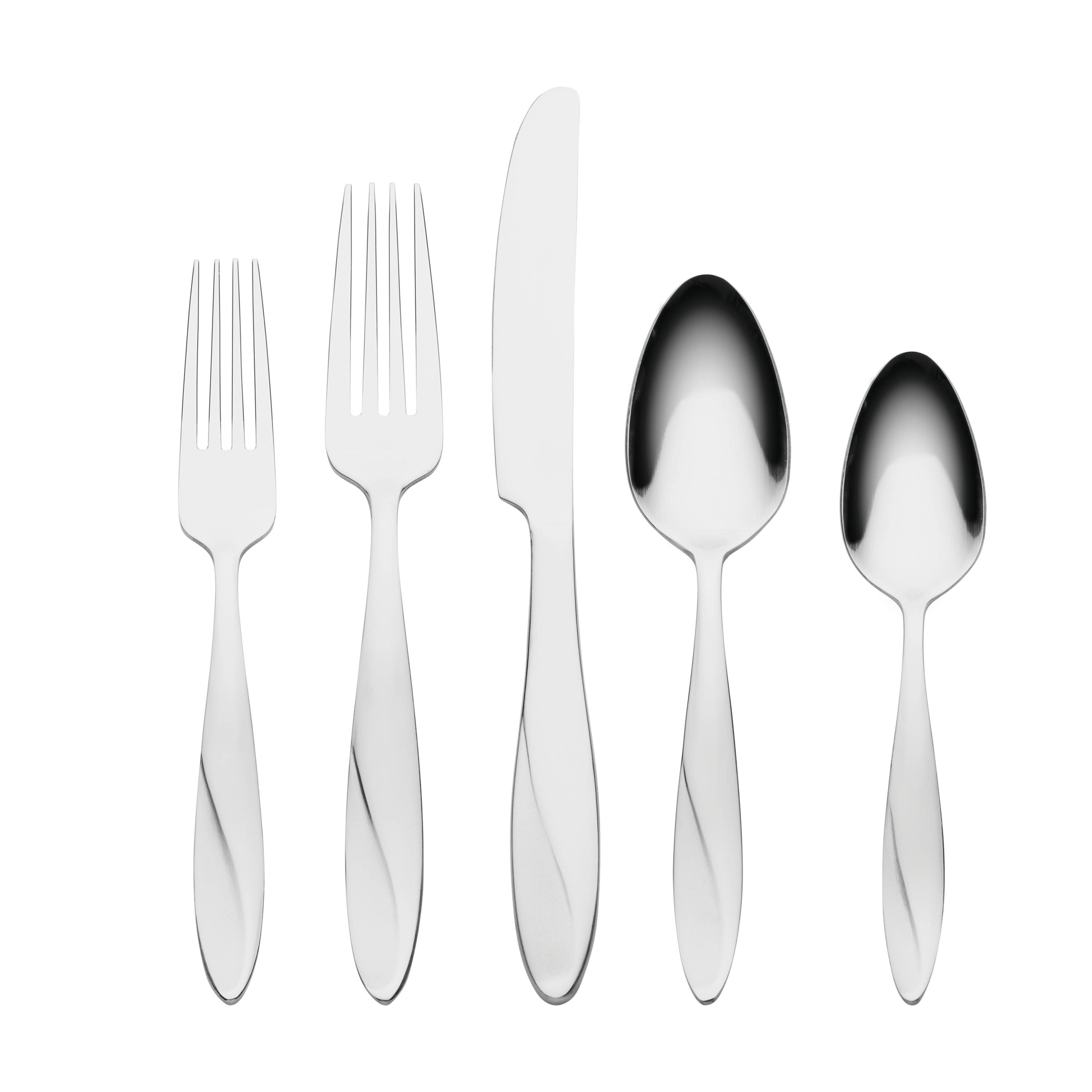 Oneida Simmer 65-Piece Mirror Stainless Steel Flatware Set (Service for 12)