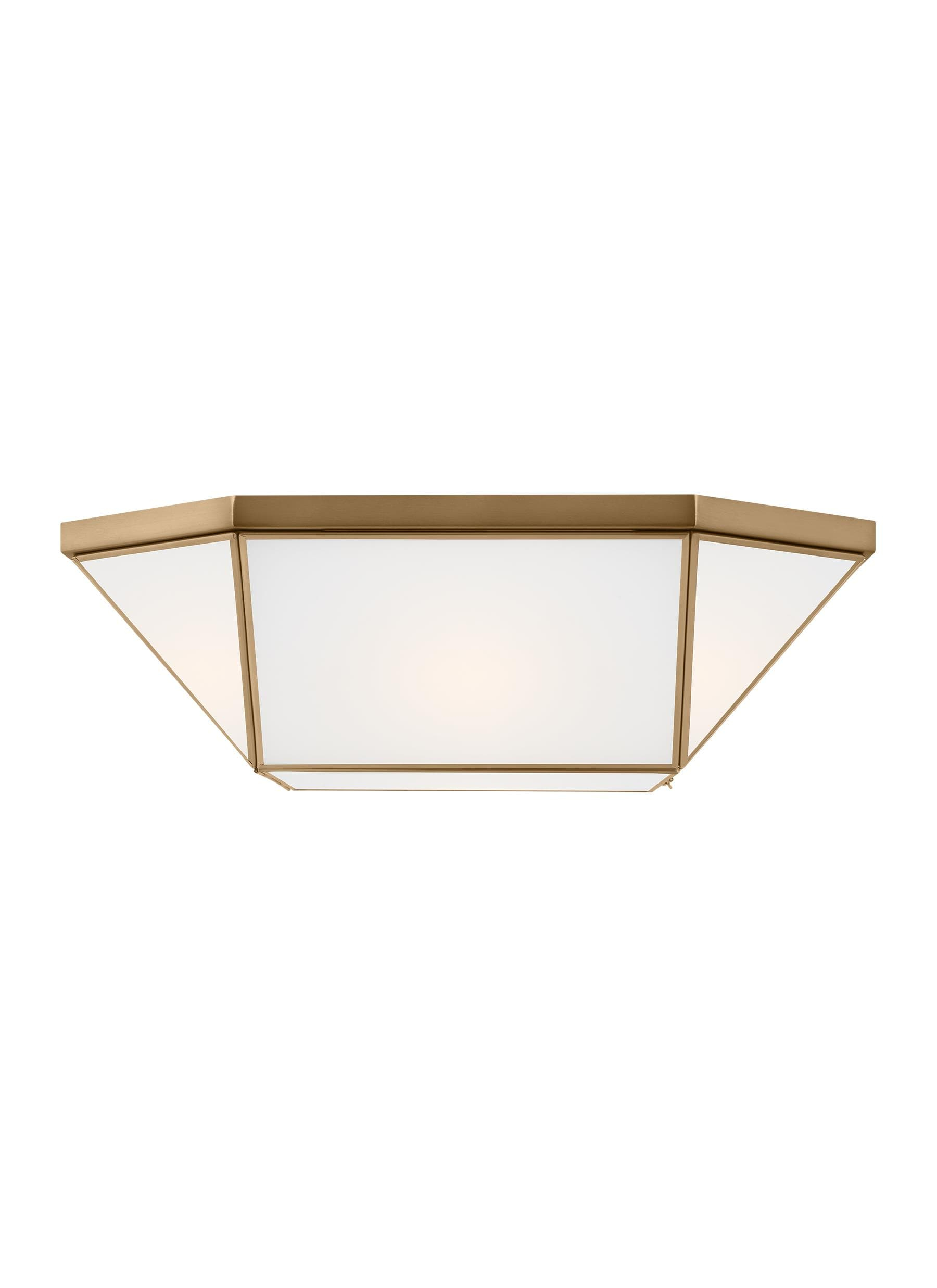 Morrison Satin Brass LED Energy Star Indoor/Outdoor Flush Mount