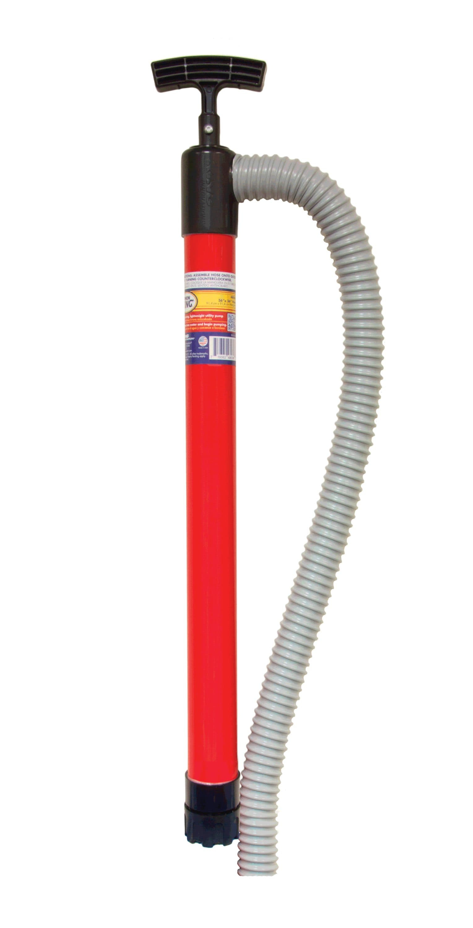 Red Thermoplastic Utility Hand Pump with Flexible Hose