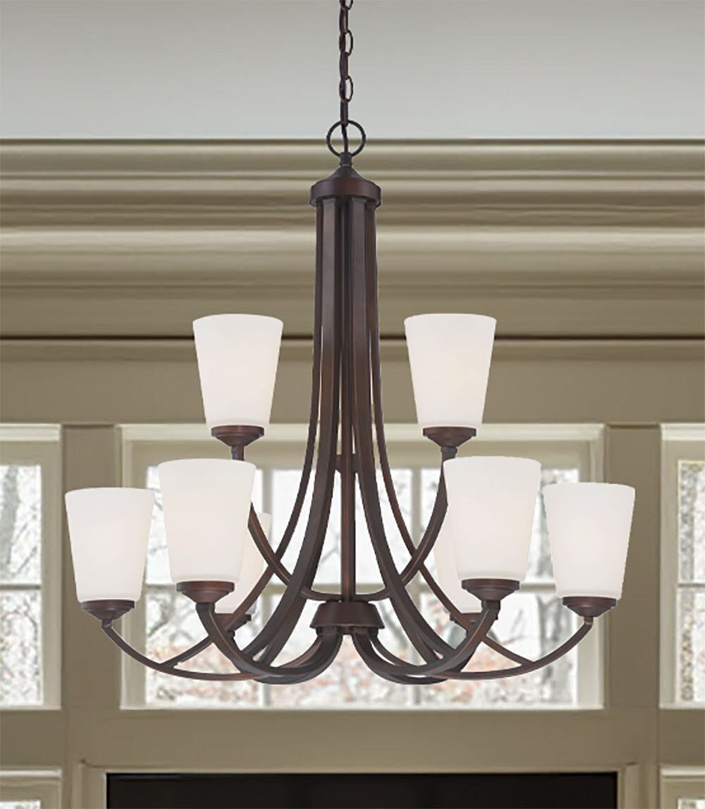 Minka Lavery 4969-284 Overland Park 9 Light Chandelier in Vintage Bronze
