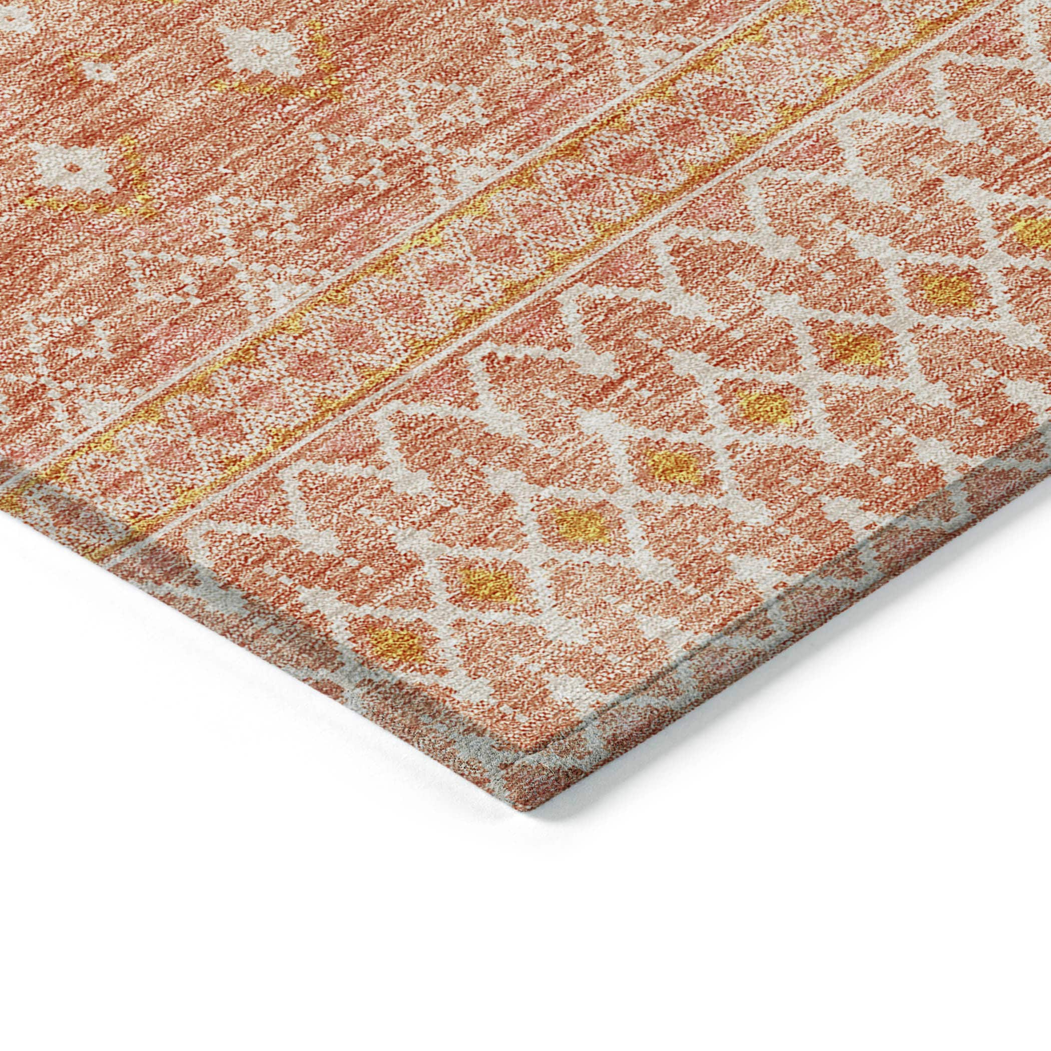 Salmon Flat Woven Synthetic Rectangular Indoor/Outdoor Rug