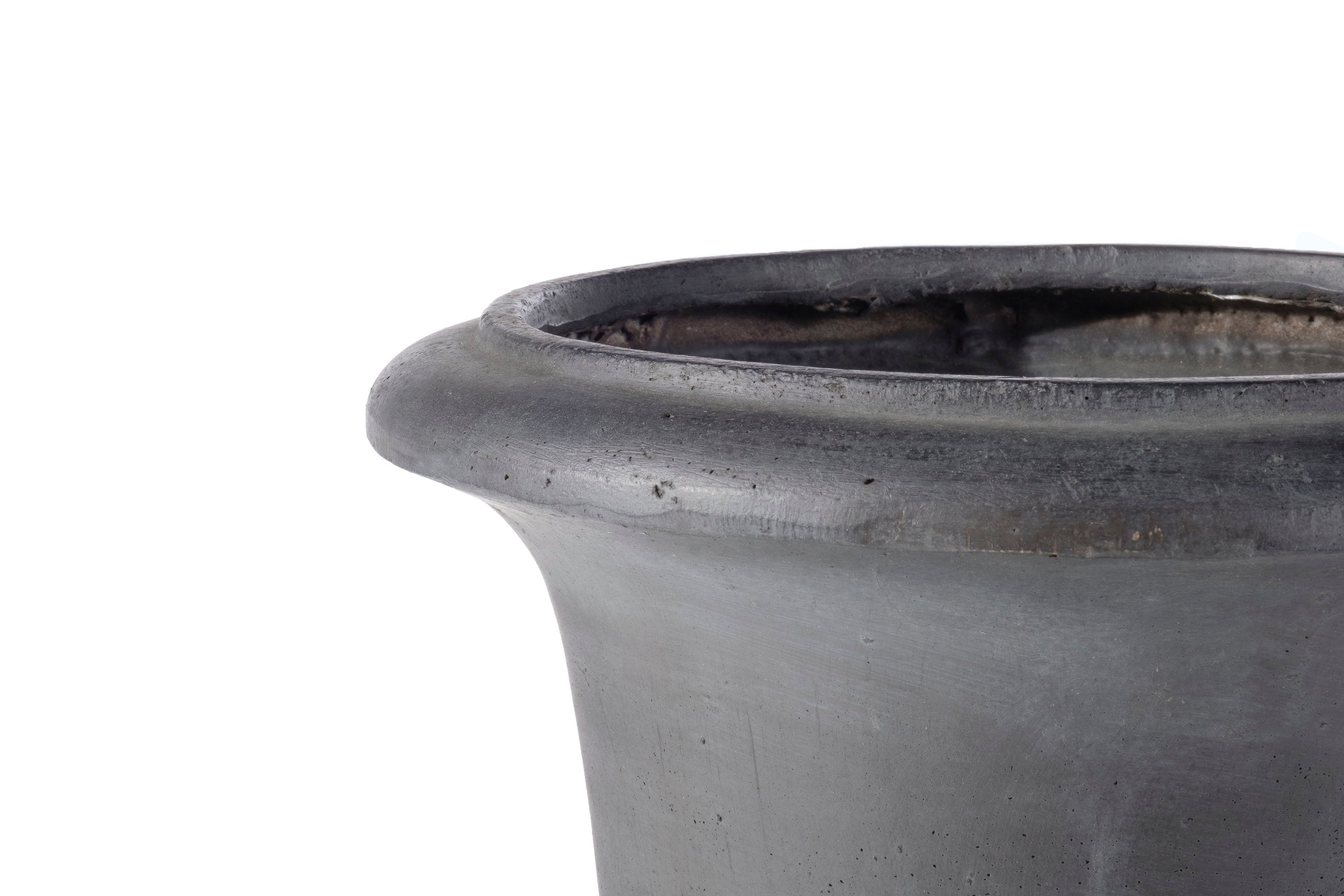 Alfresco Home Jovina Fiberstone Small Urn Planter in Antique Dark Bronze