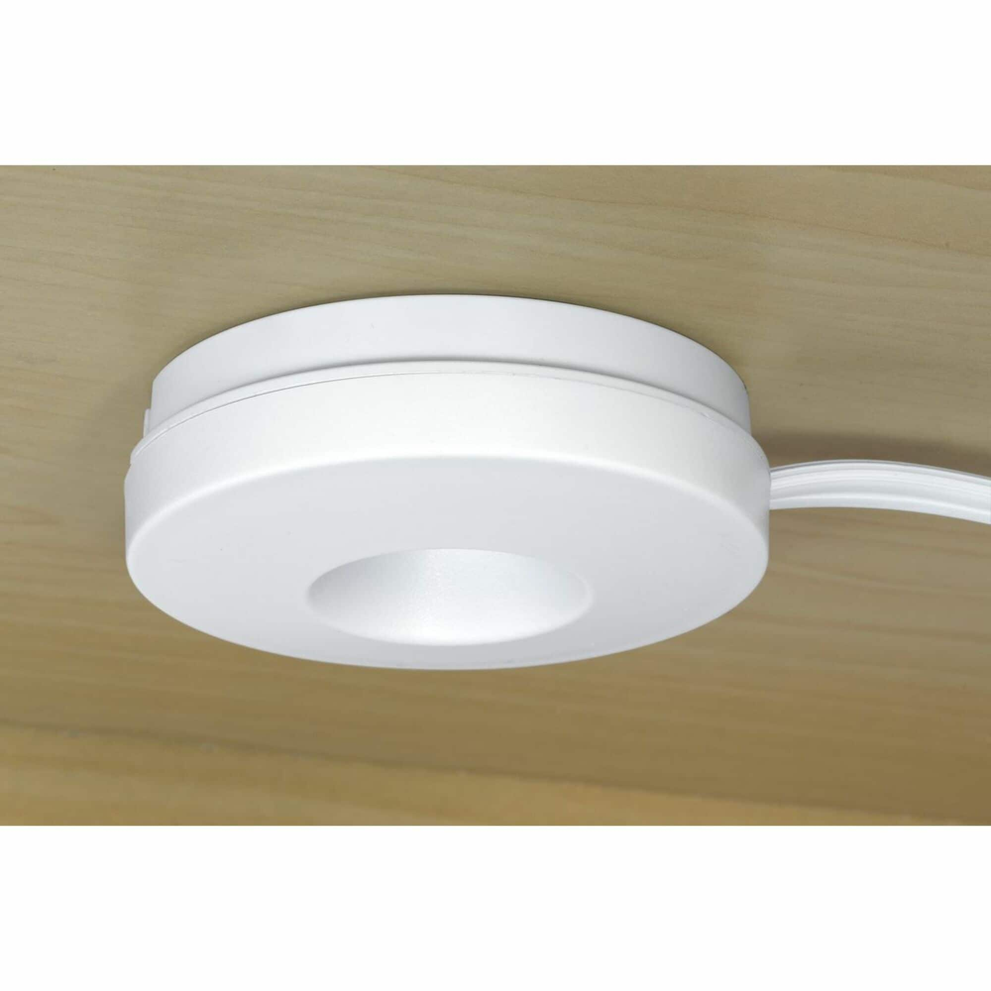 Hide-a-Lite V Collection LED Puck, White Finish