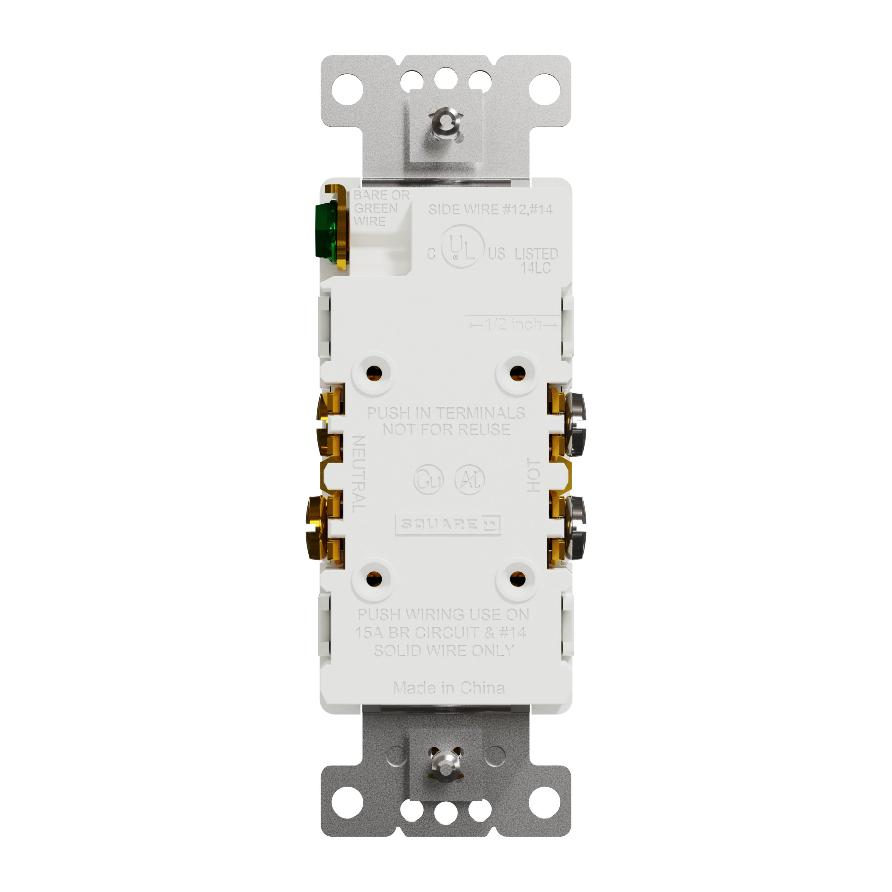 X Series 15-Amp White Tamper Resistant Decorator Outlet