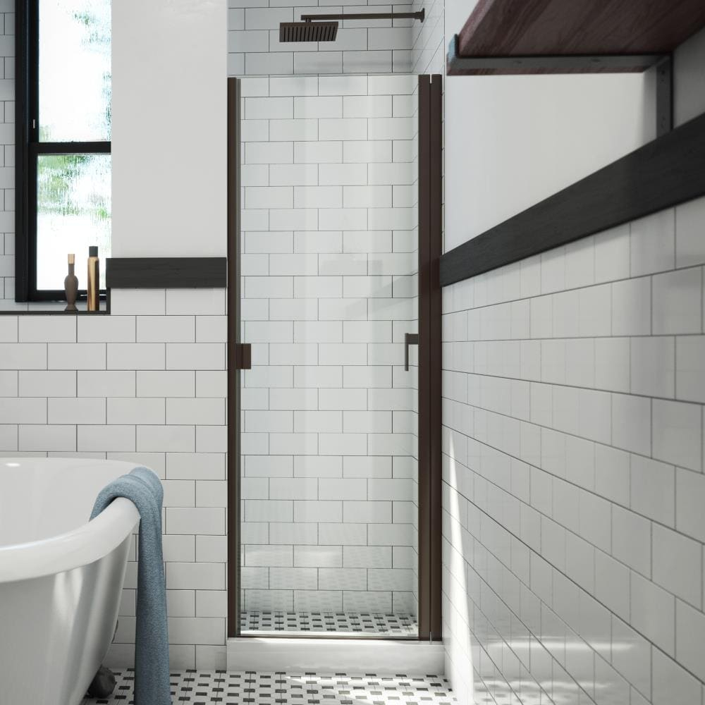 RD 24" W x 66" H Hinged Semi-Frameless Shower Door