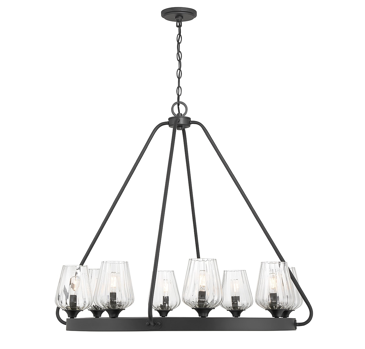 Savoy House Carlton 8 - Light Chandelier in  Matte Black