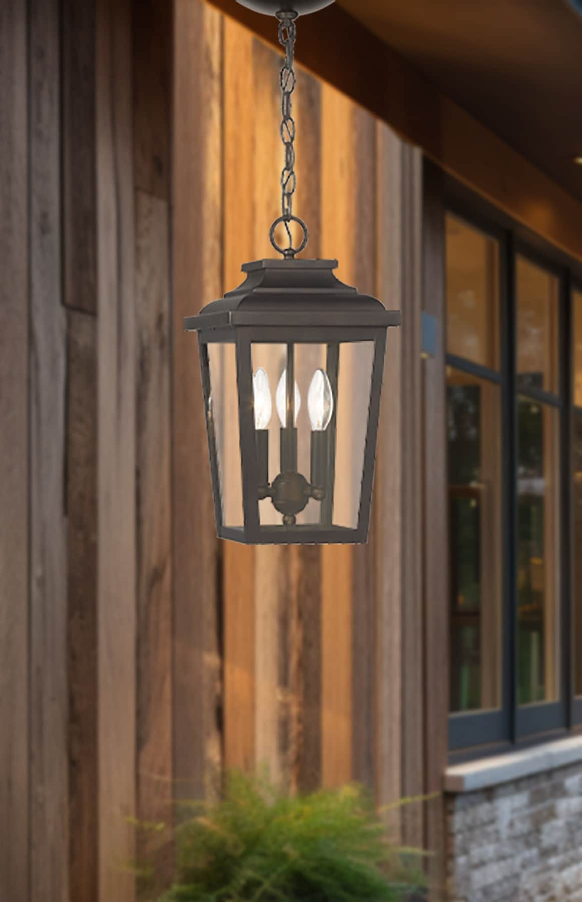 Minka Lavery - Irvington Manor - 3 Light Outdoor Pendant-15.5 Inches Tall and