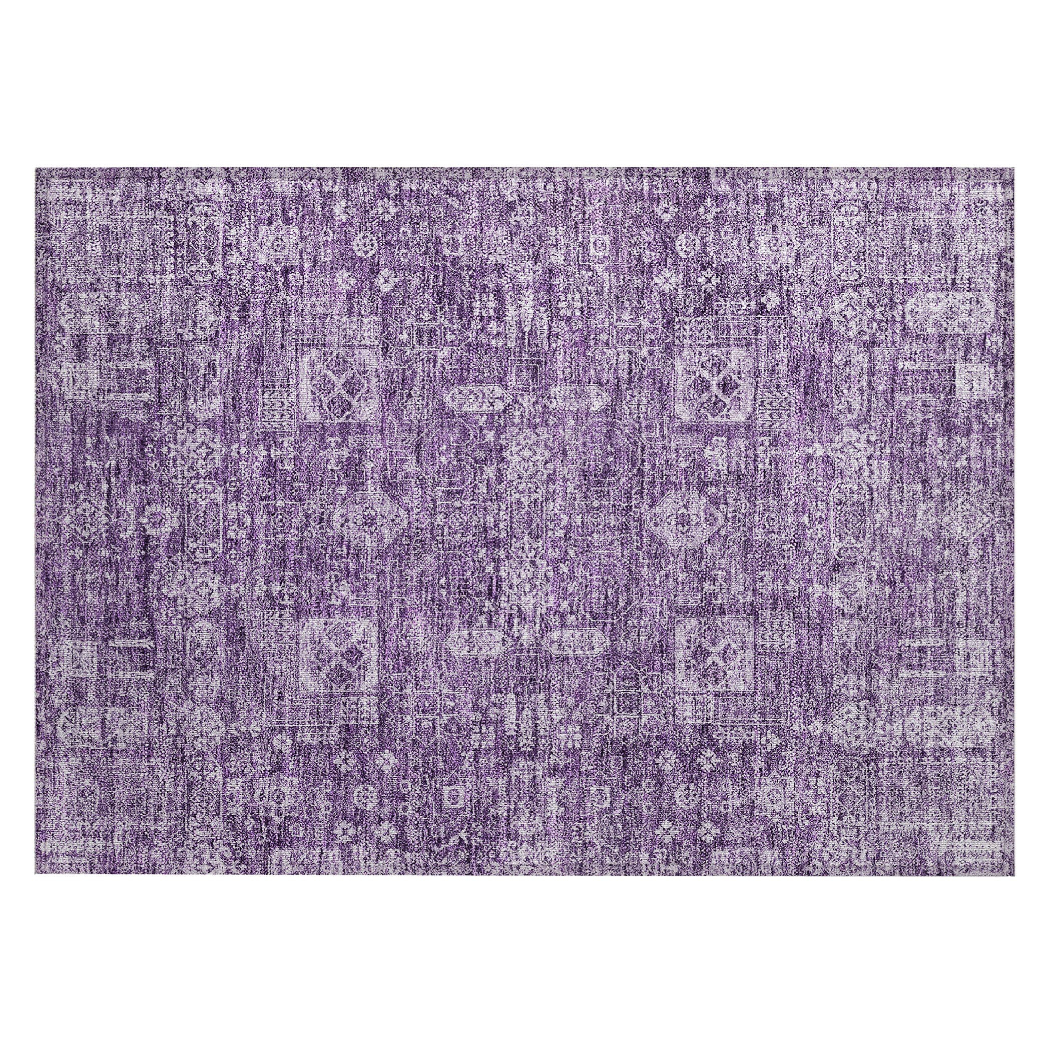 Addison Rugs Chantille ACN637 Purple 1'8" x 2'6" Indoor Outdoor Area Rug, Easy Clean, Machine Washable, Non Shedding, Bedroom, Living Room, Dining Room, Kitchen, Patio Rug