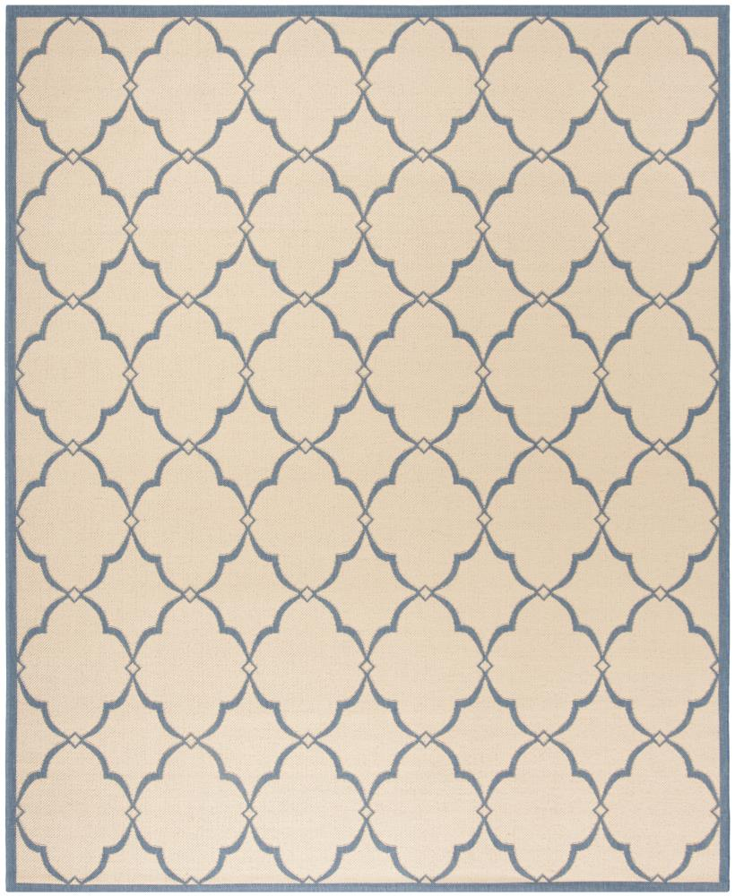 SAFAVIEH Linden Ognena Geometric Area Rug, Cream/Blue, 9' x 12'
