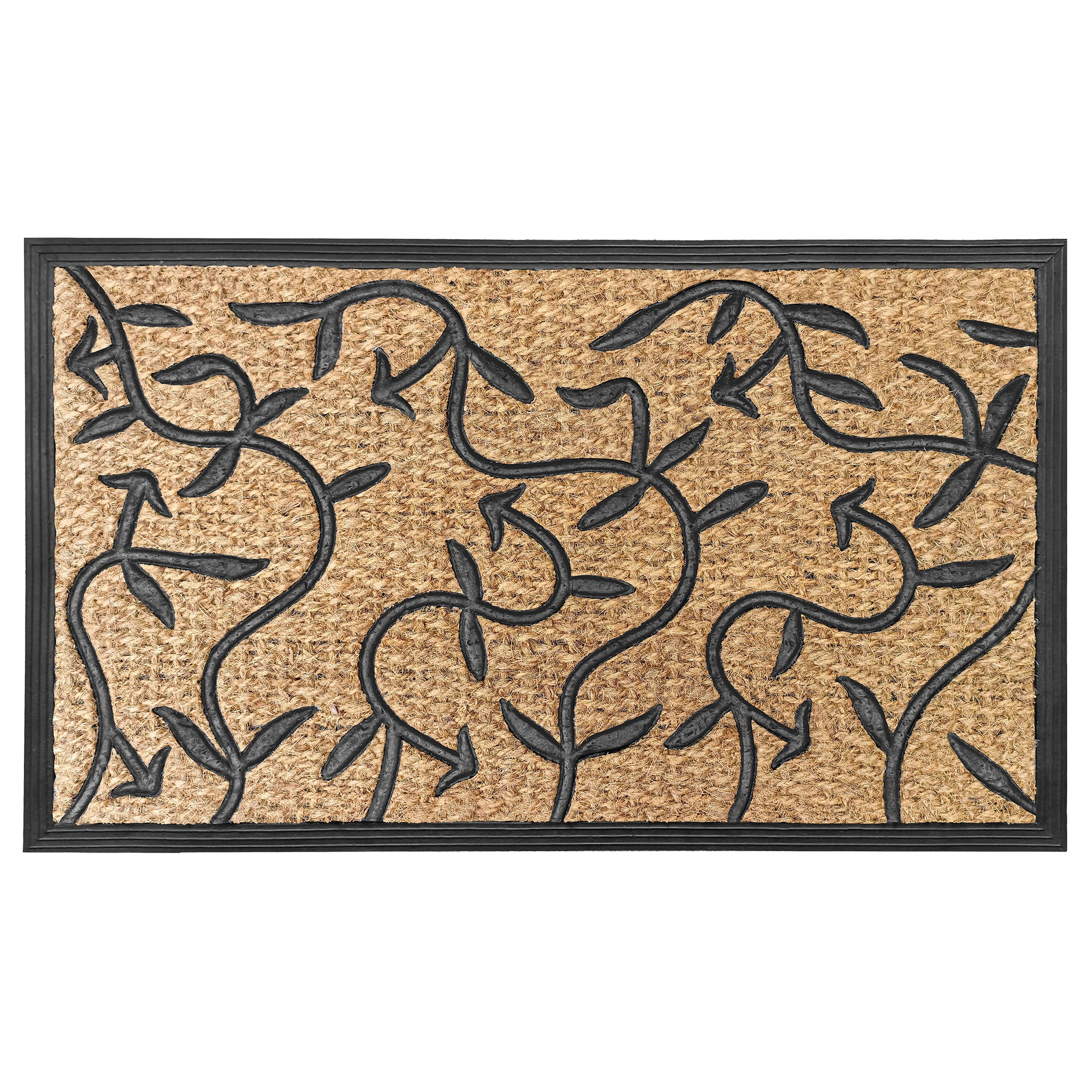 Achim Coco Mat - Flora Design - Durable 18 in x 30 in