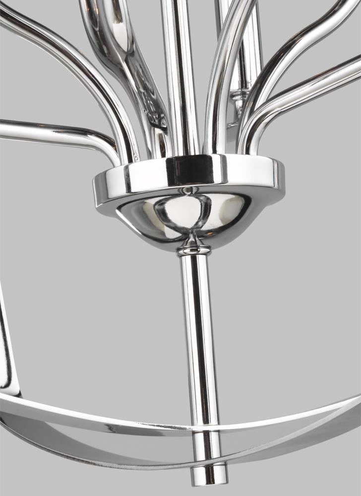 Romee Chrome 8-Light Classic Indoor Pendant with Clear Silver Wire