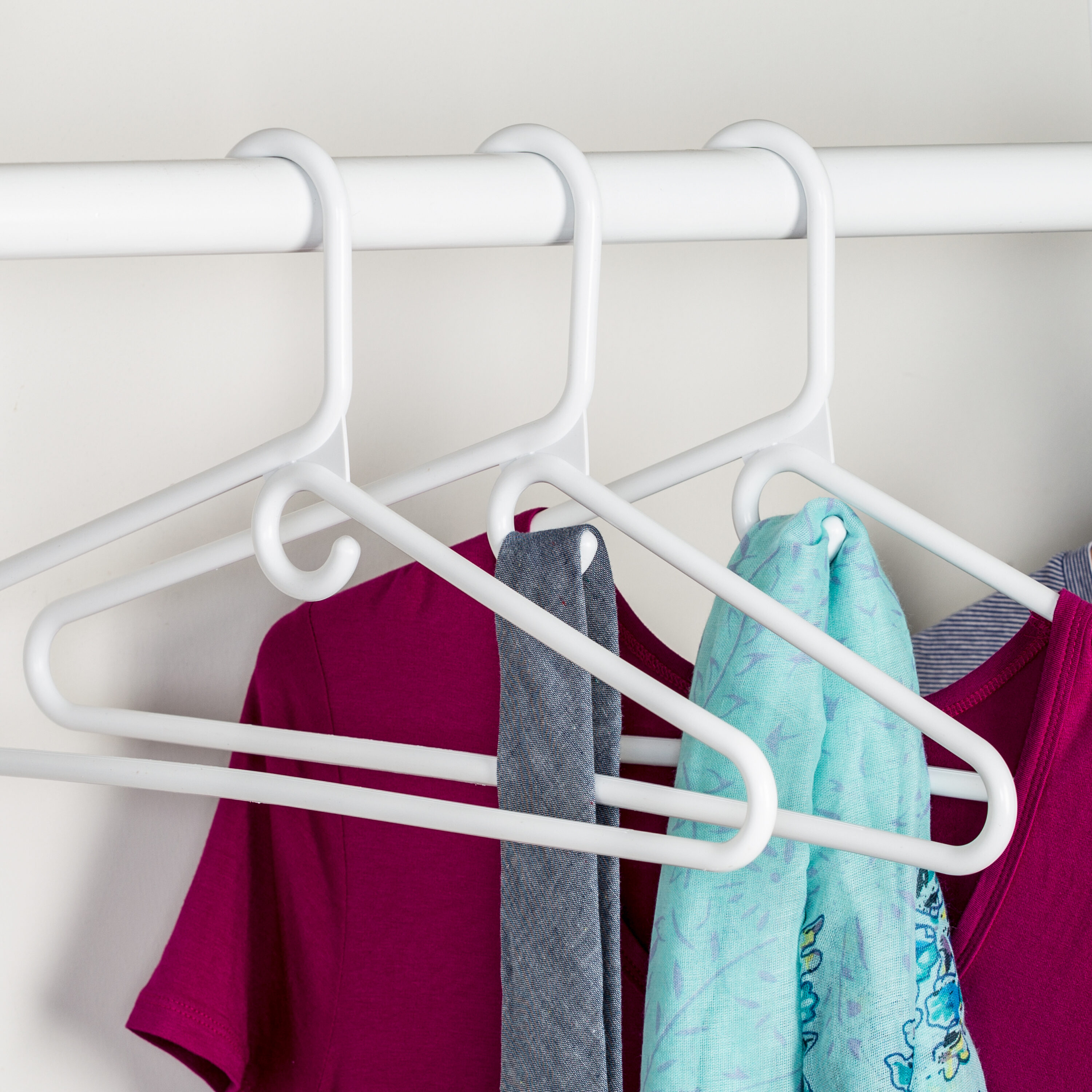 Honey-Can-Do Plastic Heavy Duty Suit Hangers, White, 18 Pack
