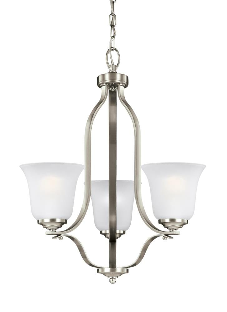 LeCeleBee Generation - Transitional Three Light Chandelier from Seagull-Emmons Collection in Pewter, Silver Finish, Brushed Nickel, Height: 22. 50 inches W...