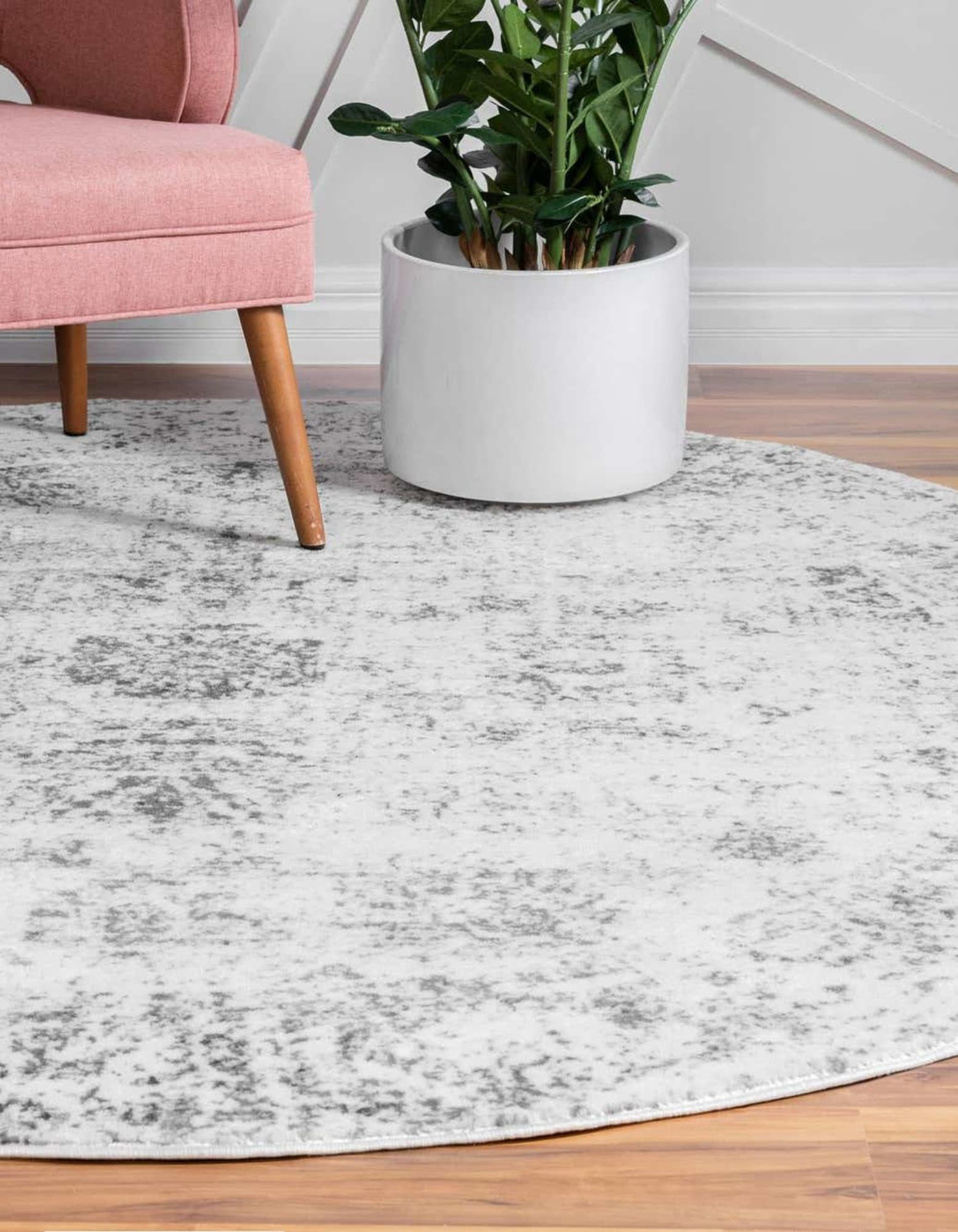 Unique Loom Sofia Collection Area Rug - Casino (3' 3" Round Gray/Beige)