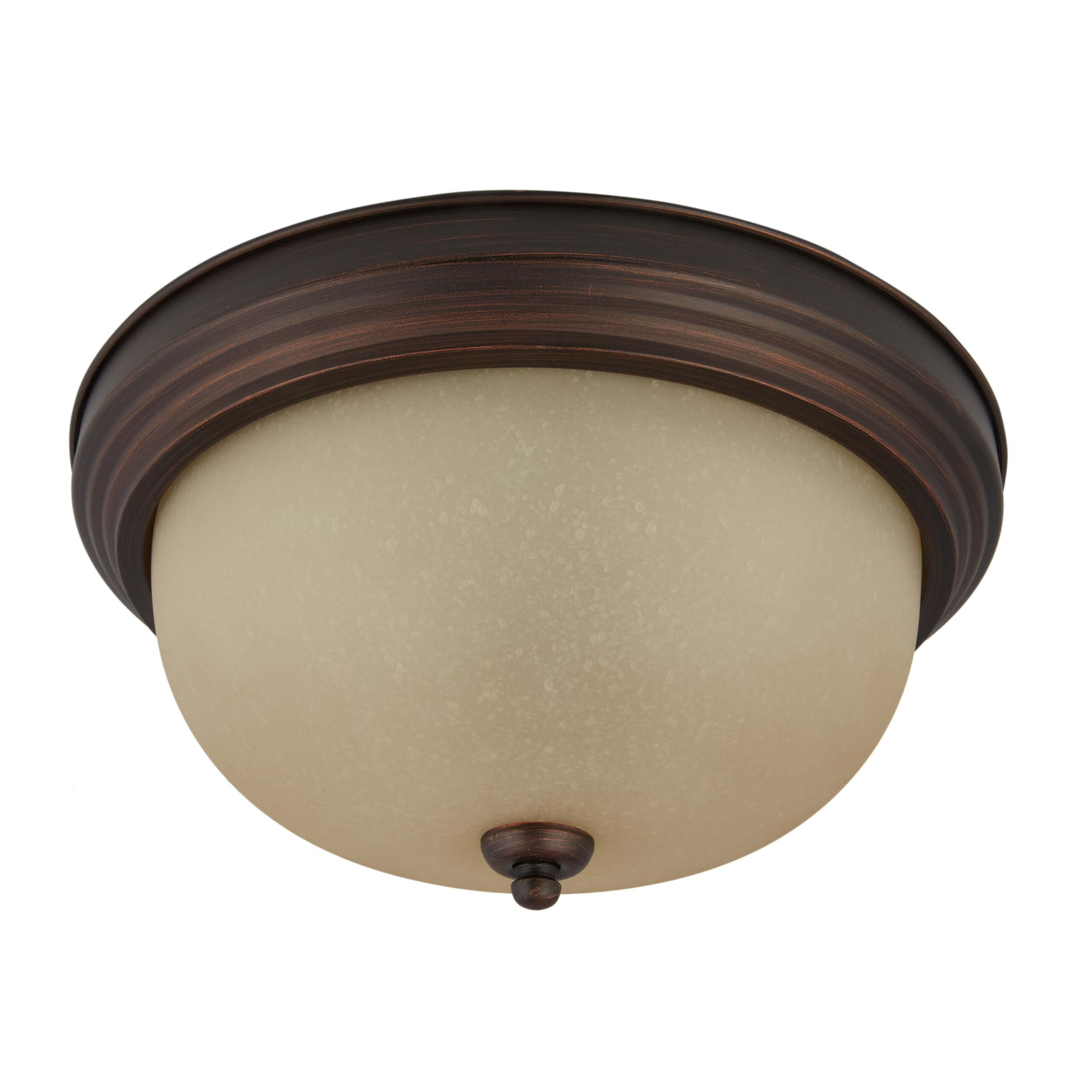 Geary Bronze 3-Light LED Flush Mount with Amber Scavo Glass