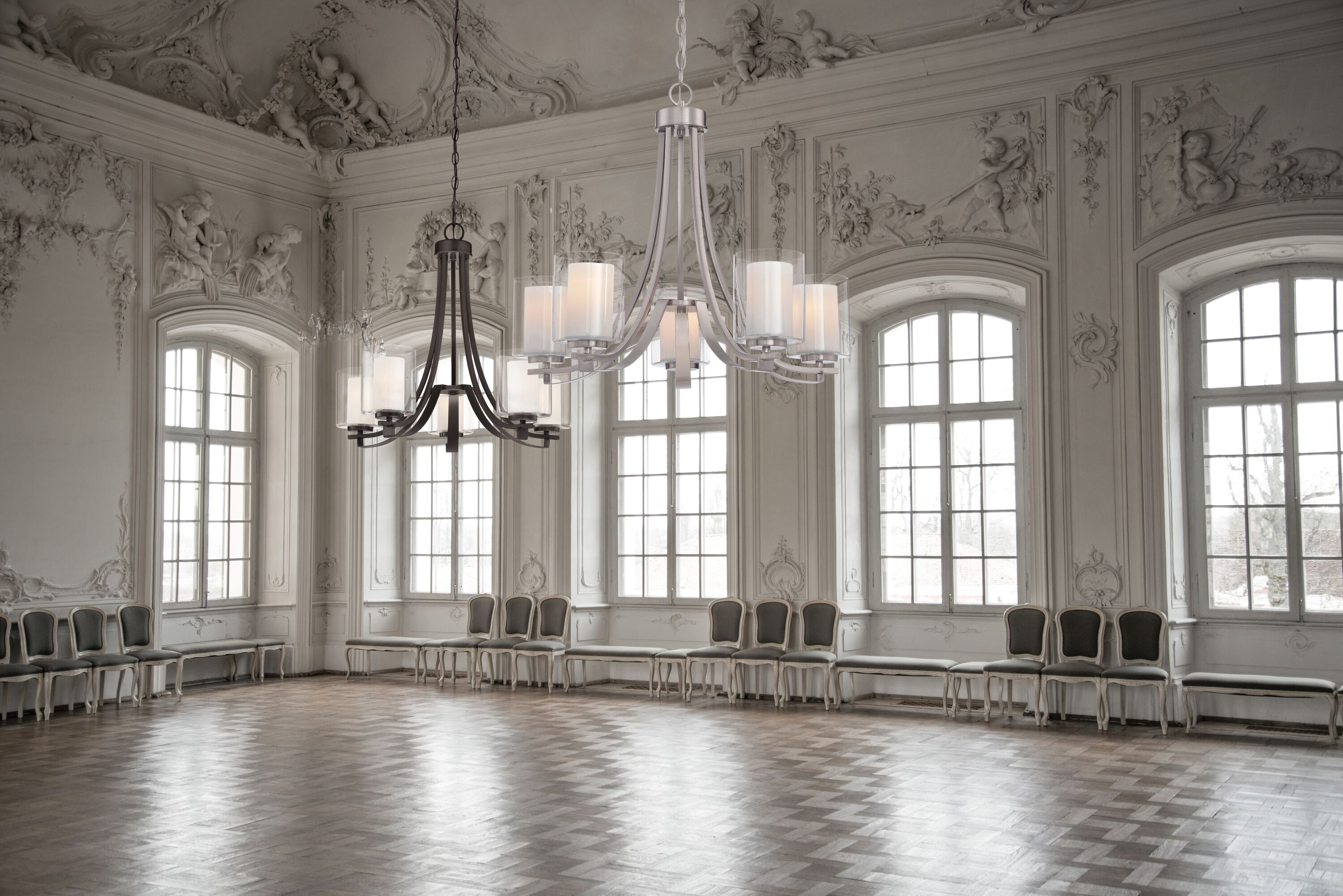 Minka Lavery 4105-84 Parsons Studio 5 Light Chandelier in Brushed Nickel