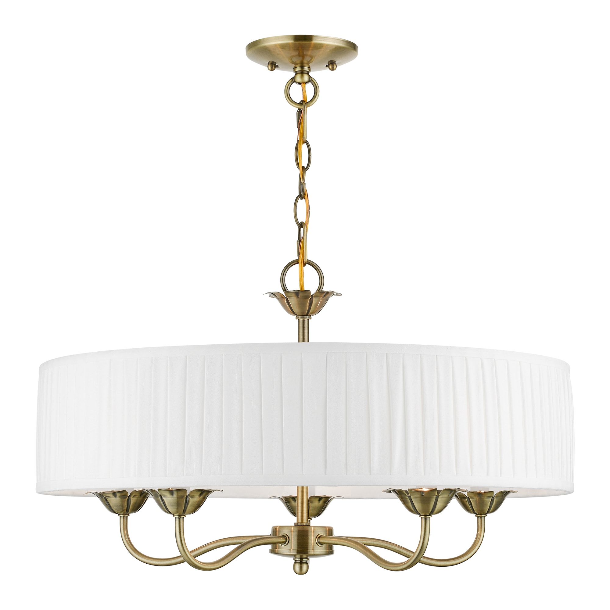 Livex Lighting Edinburgh 5 - Light Pendant in  Antique Brass