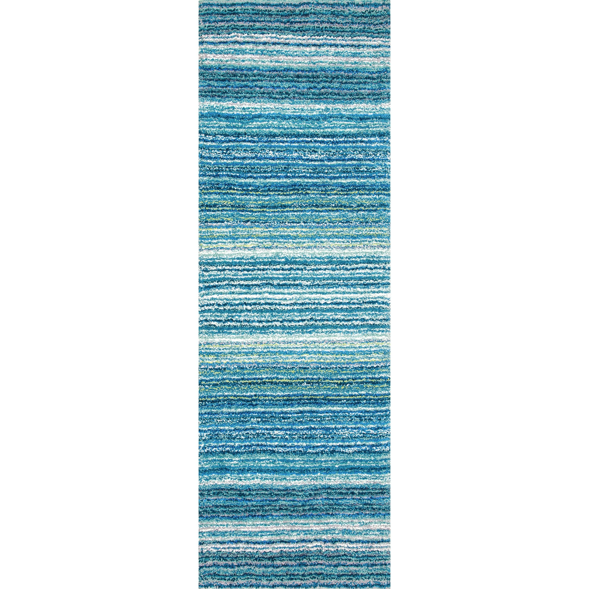nuLOOM Classie Hand Tufted Shag Runner Rug, 2' 6" x 8', Sky Blue