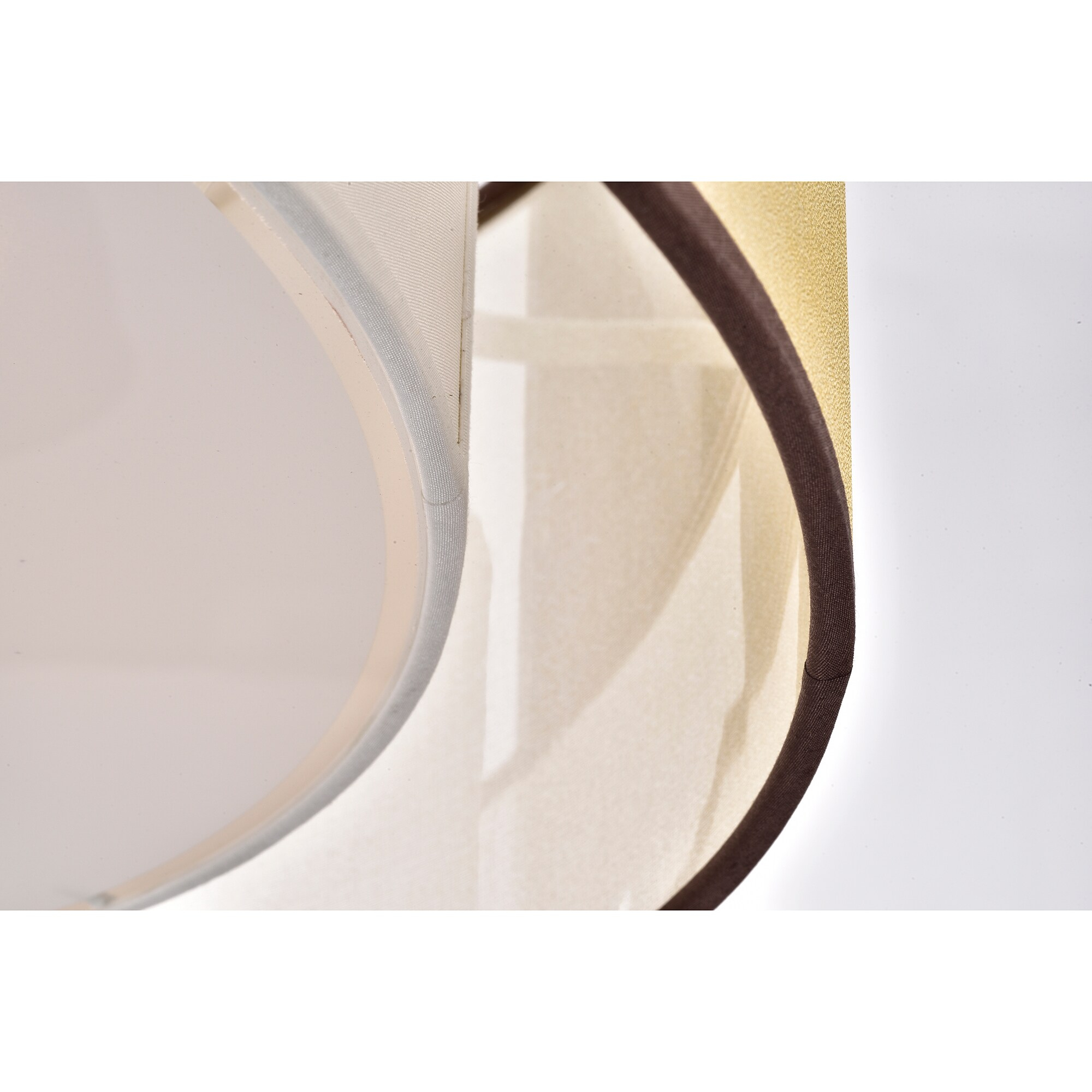 Warehouse of Tiffany Copper Grove Shoshone Antique Bronze/ f-white Fabric Drum Chandelier