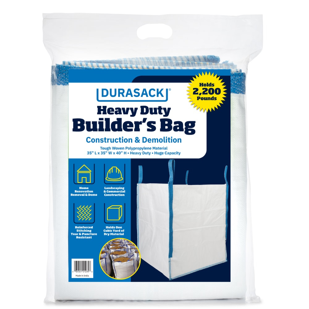 DuraSack 200-Gallon White Heavy Duty Polypropylene Construction Bag