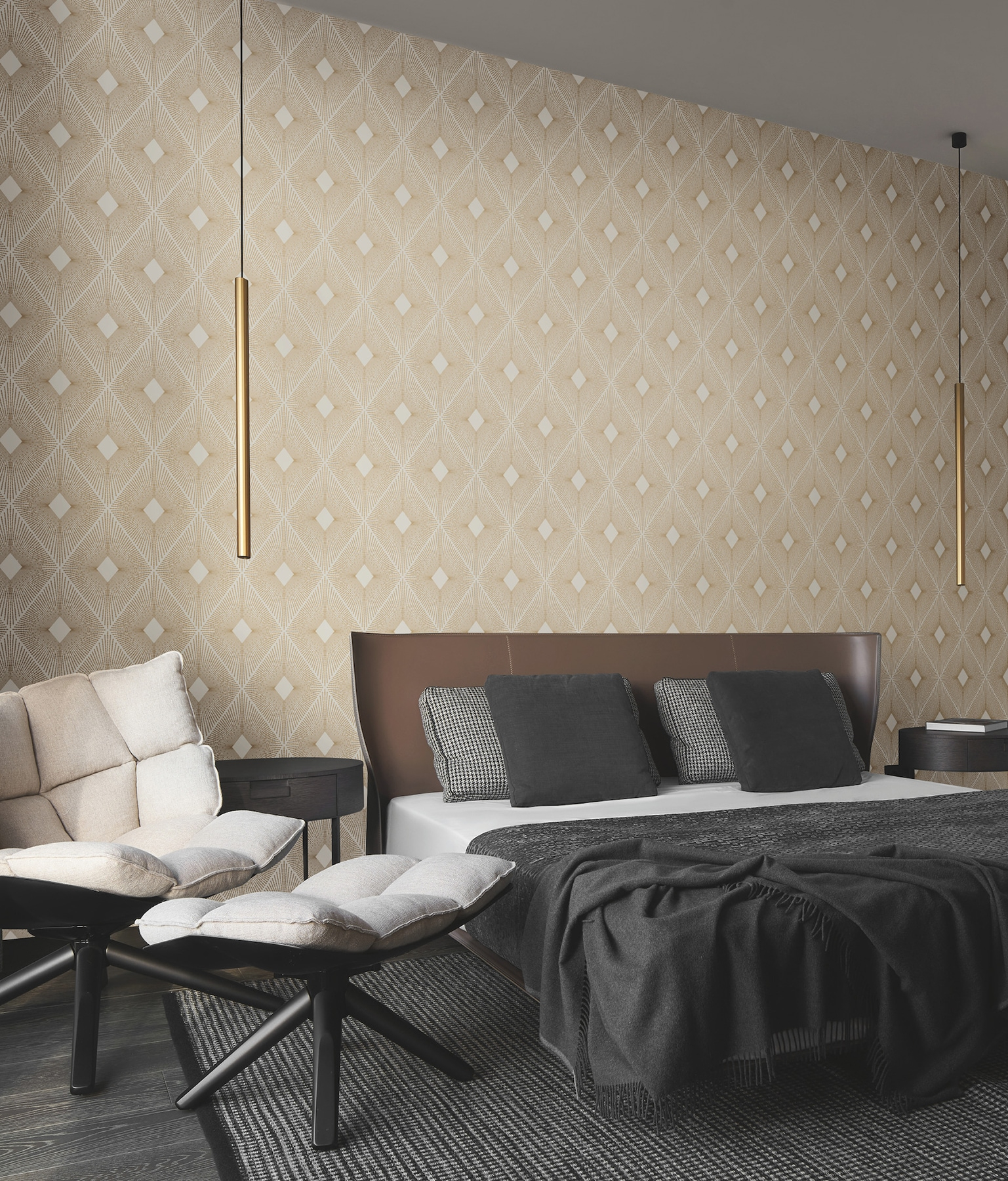 Antonina Vella Modern Metals Modern Geometric Wallpaper