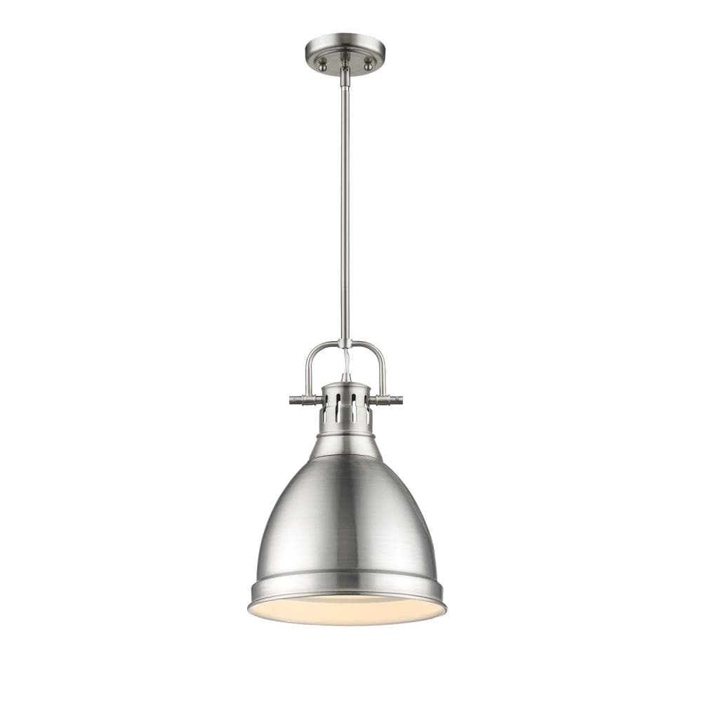 Golden Lighting Duncan 1-Light Small Pendant in Pewter