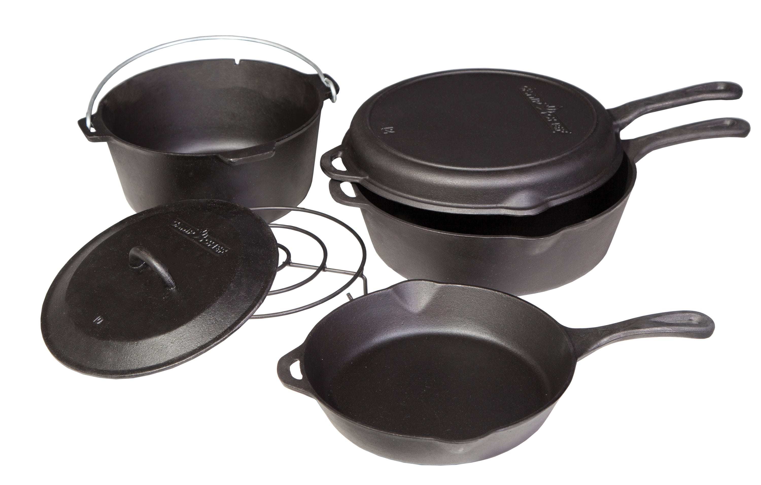 Camp Chef 6 -Pack Cast iron Grill pan set
