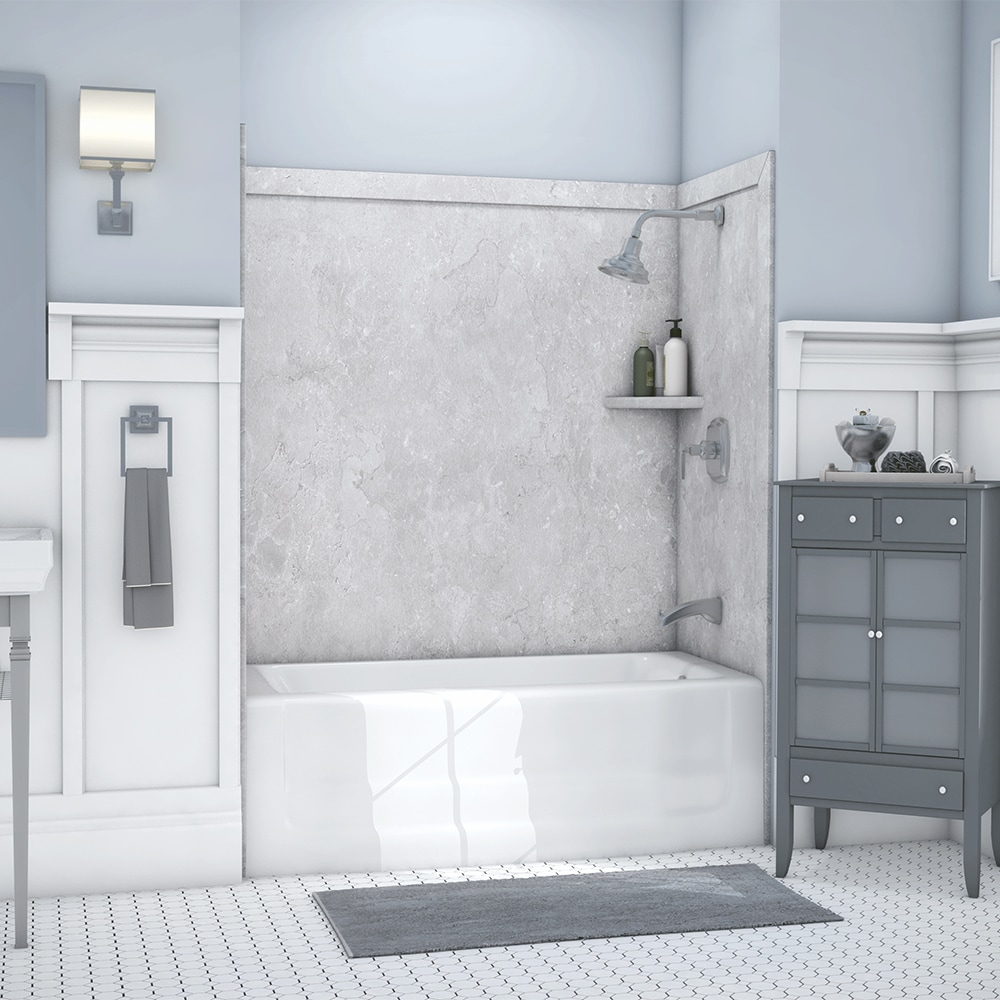 FlexStone Elite 60"W x 32"D x 60"H Alcove Bathtub Surround