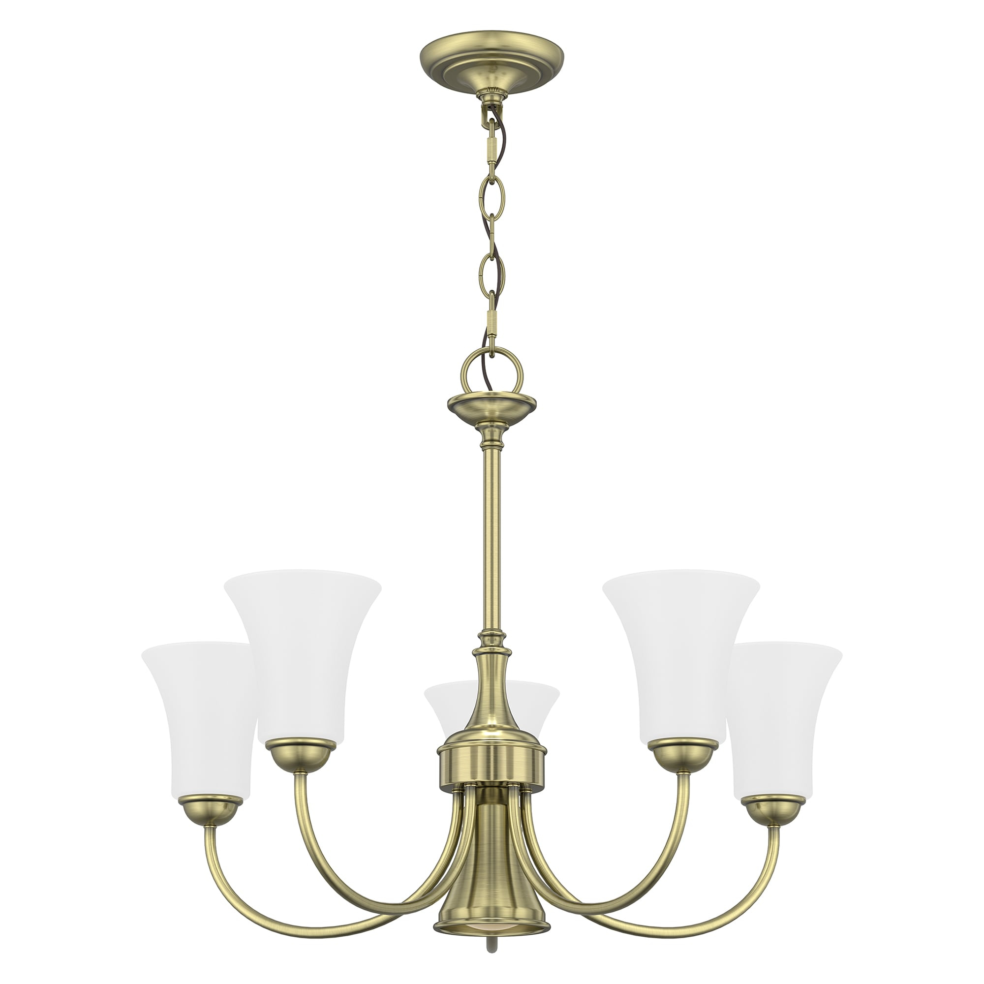 Traditional Five Light Chandelier-Antique Brass Finish Bailey Street Home 218-Bel-2255990