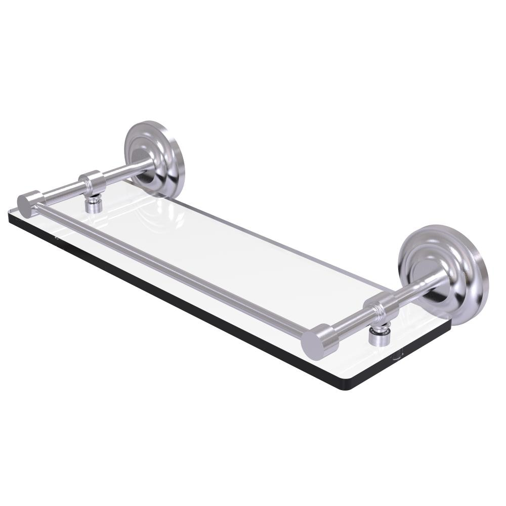 Allied Brass Que New Satin Chrome Wall mount Bathroom Shelf ( 16-in x 3-in x 5-in )