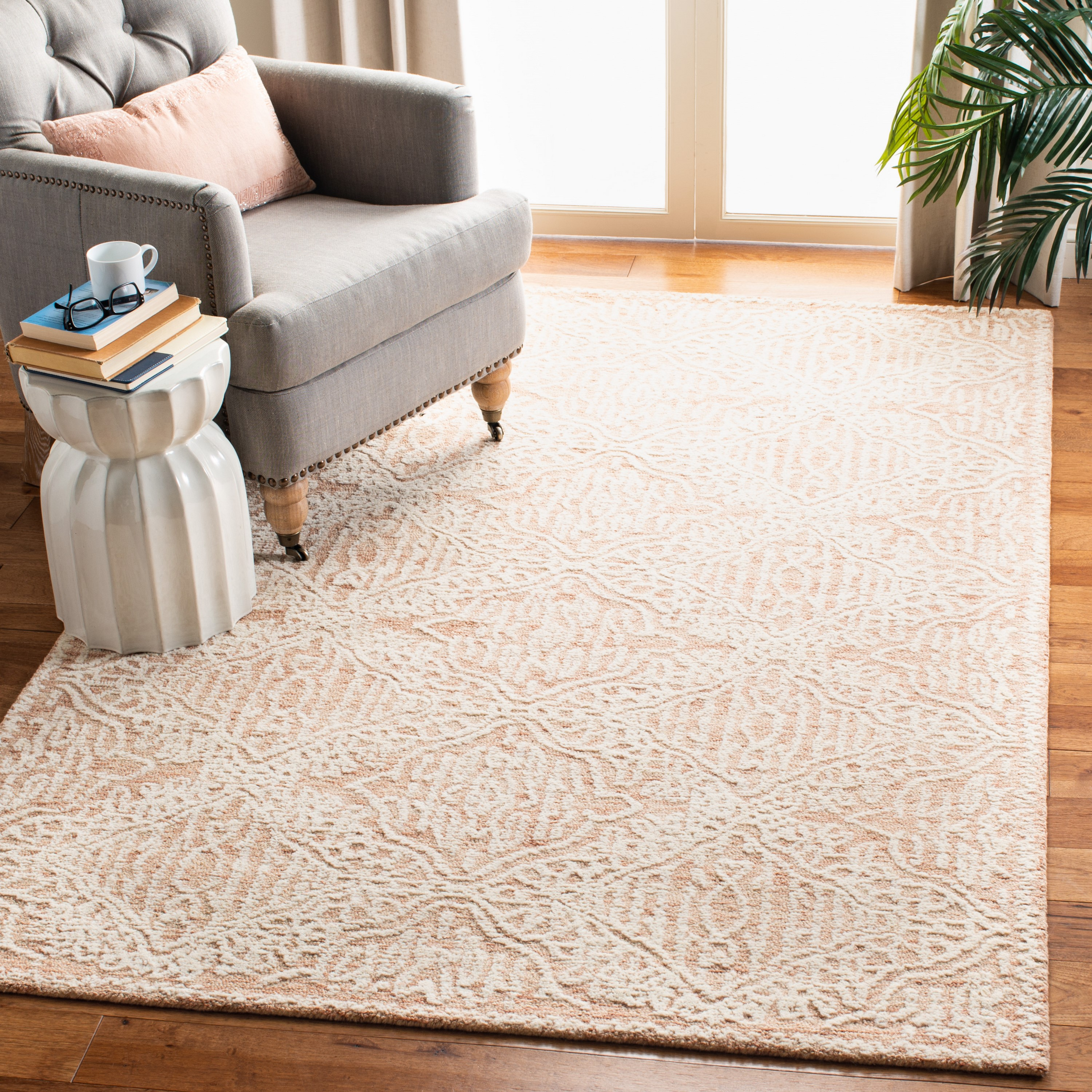 SAFAVIEH Capri Oralee Medallion Area Rug, Rust/Ivory, 9' x 12'