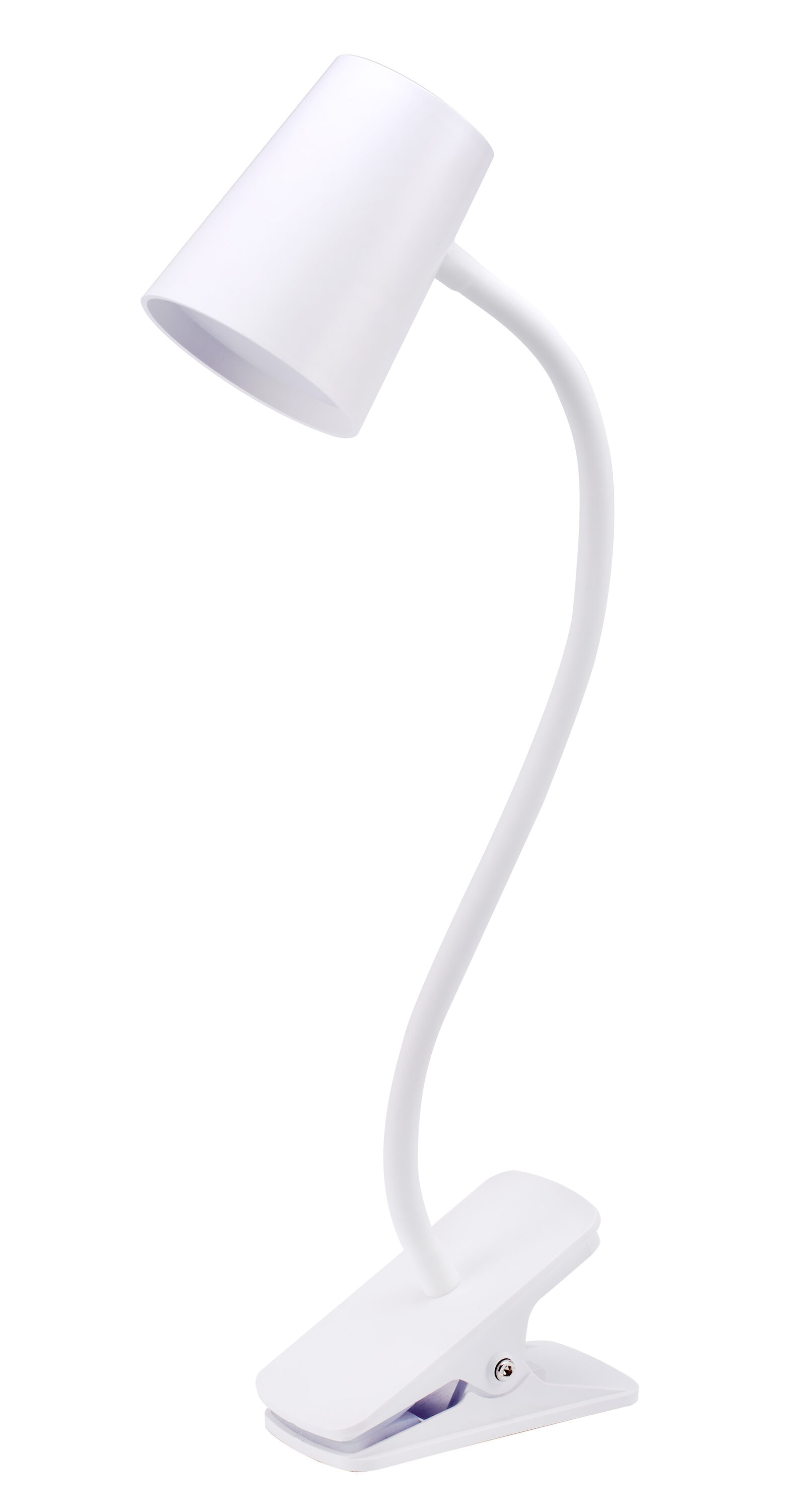 Adjustable LED Clamp Light, 7.48 in. White, Indoor, Desk Lamp