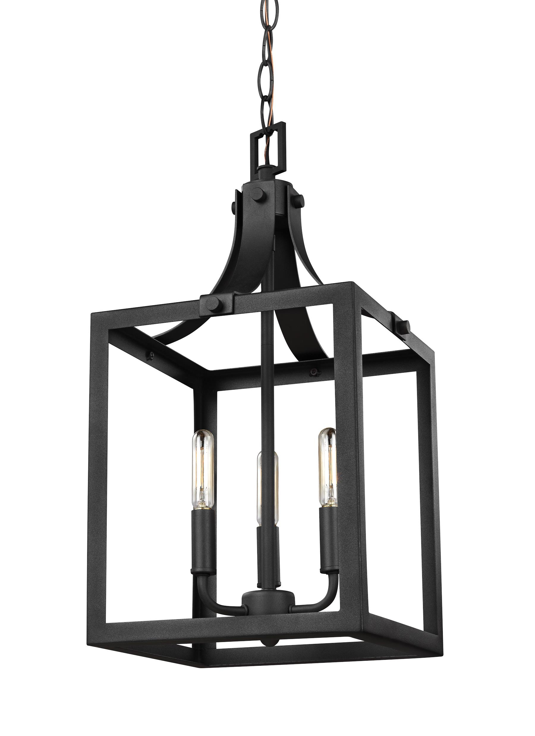 Labette 3-Light Black Bronze Accented Lantern Pendant