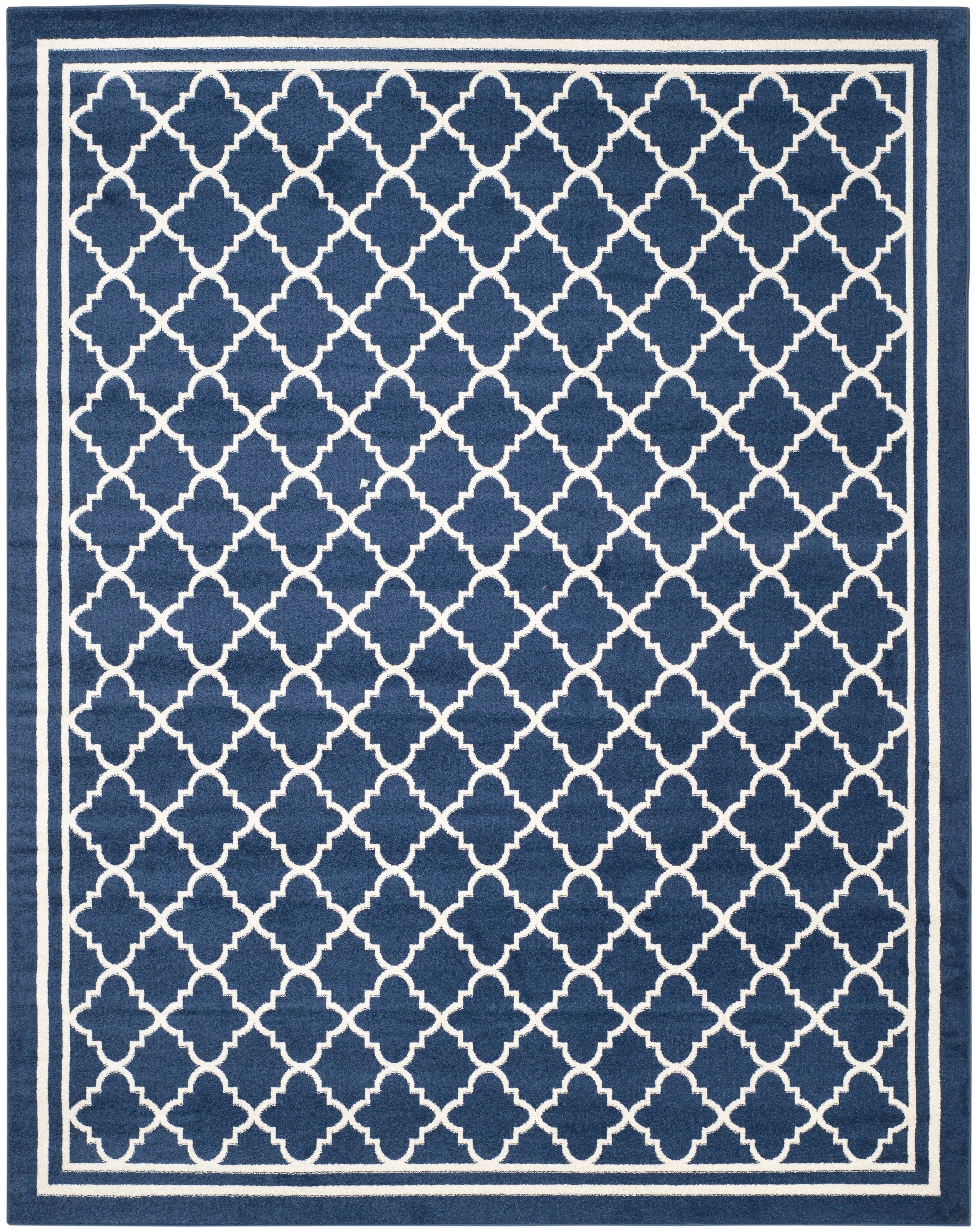 SAFAVIEH Amherst Trina Geometric Area Rug, Navy/Beige, 10' x 14'