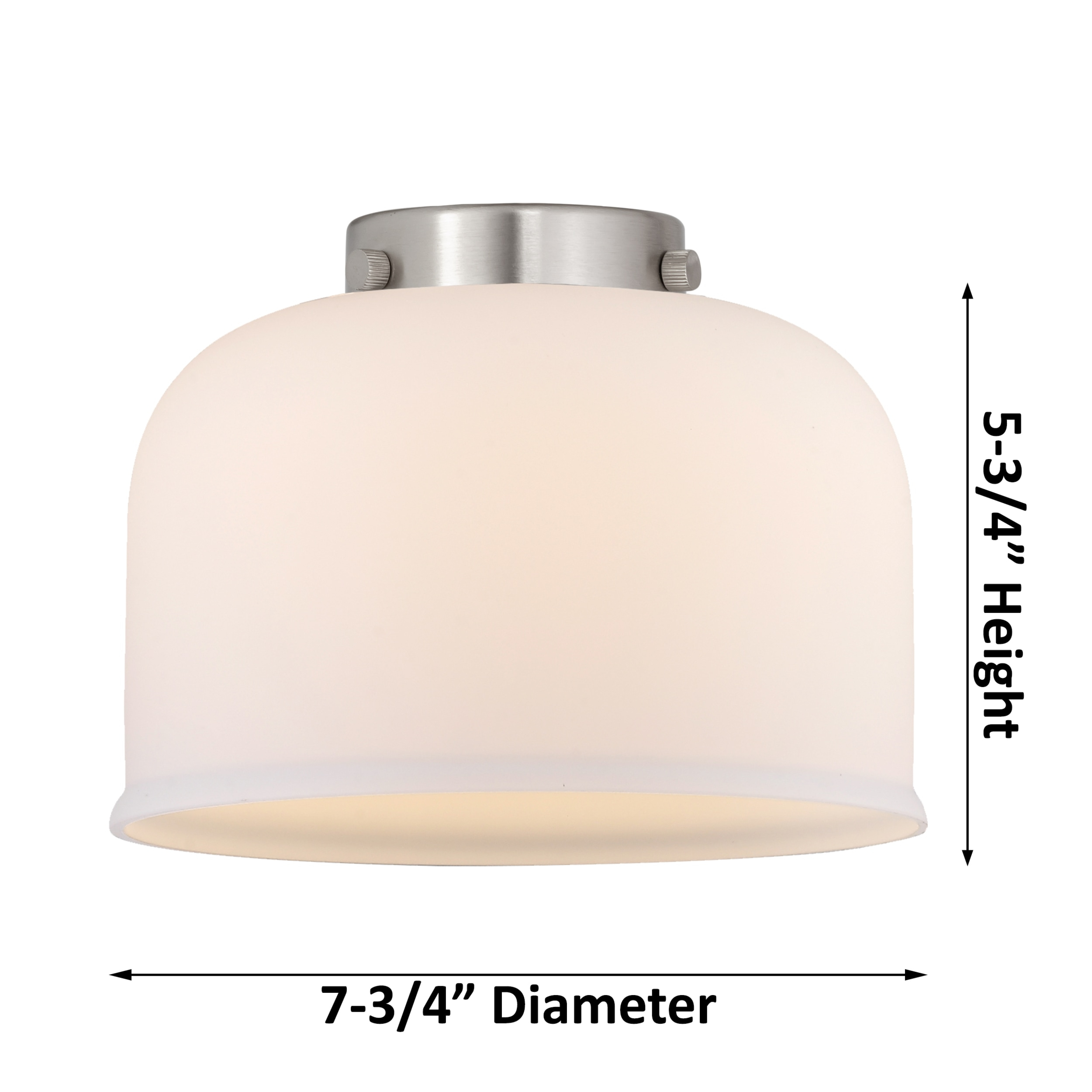 Oil Rubbed Bronze Flush Mount Light with Matte White Glass Shade