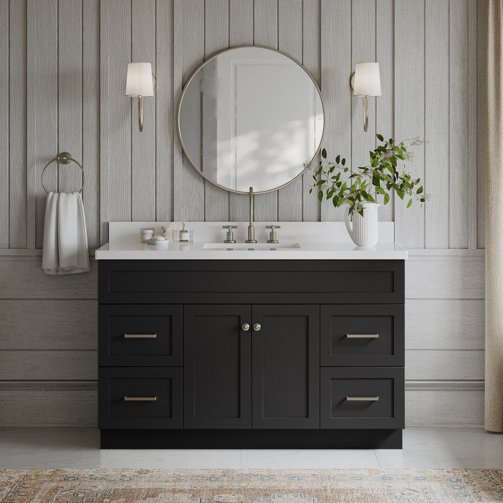 Ariel F055s-Wq-Vo Hamlet 55" Freestanding Single Basin Vanity Set - Black