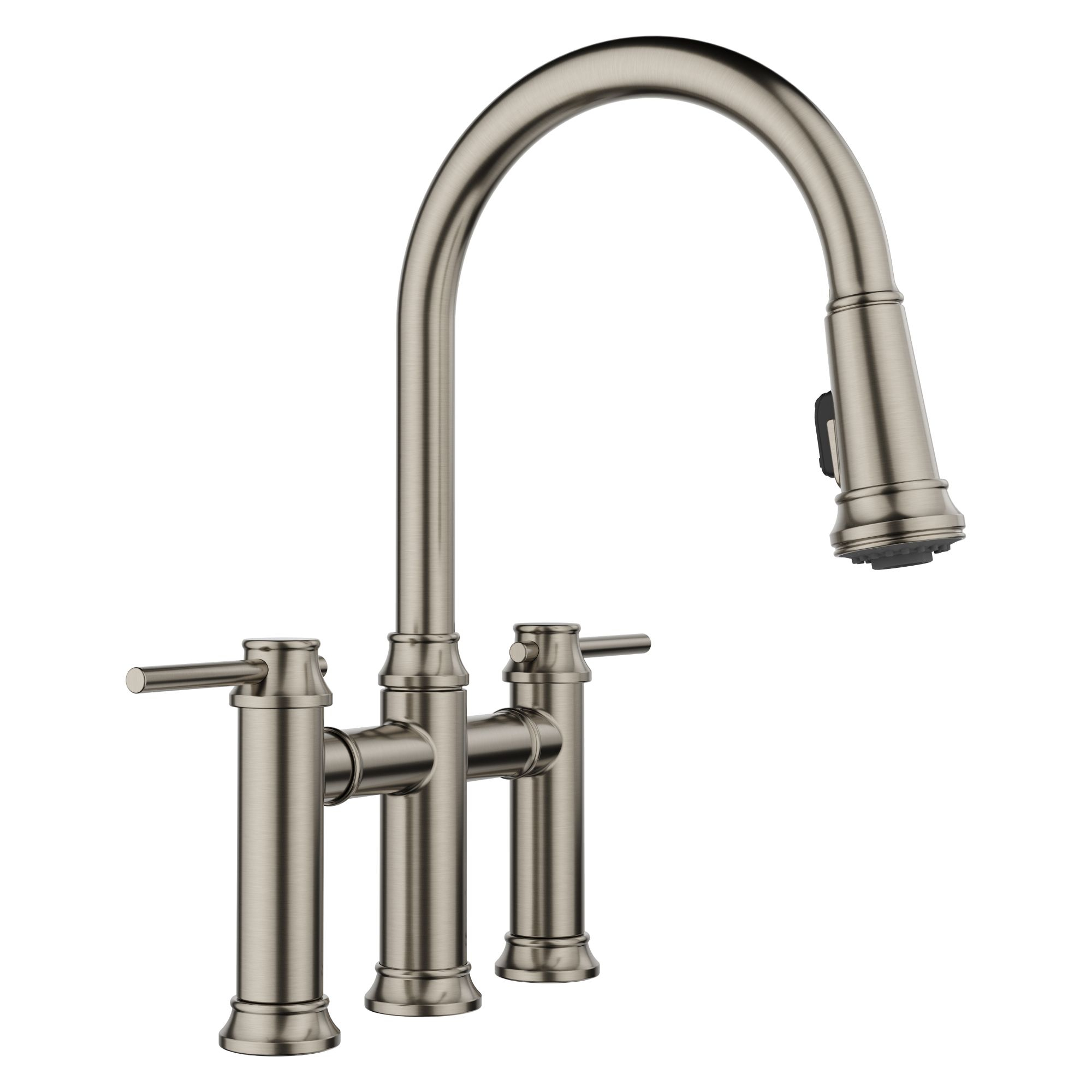 Empressa Pull Down Dual Spray Bridge Faucet