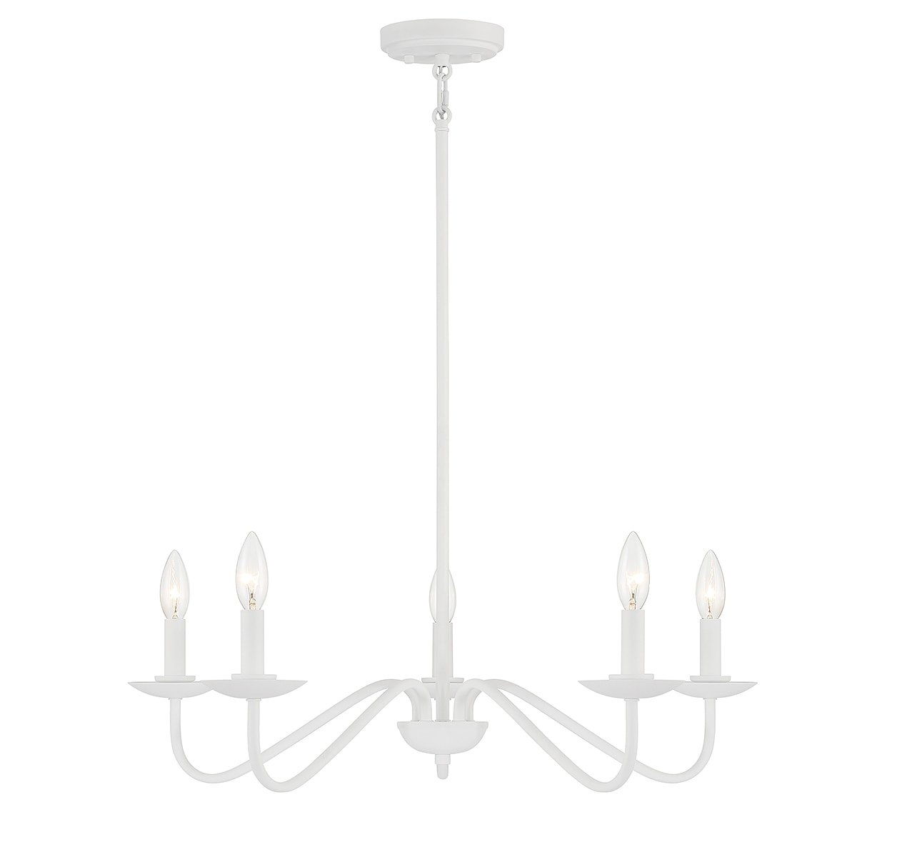 Trade Winds Aidan 5-Light Chandelier in Bisque White